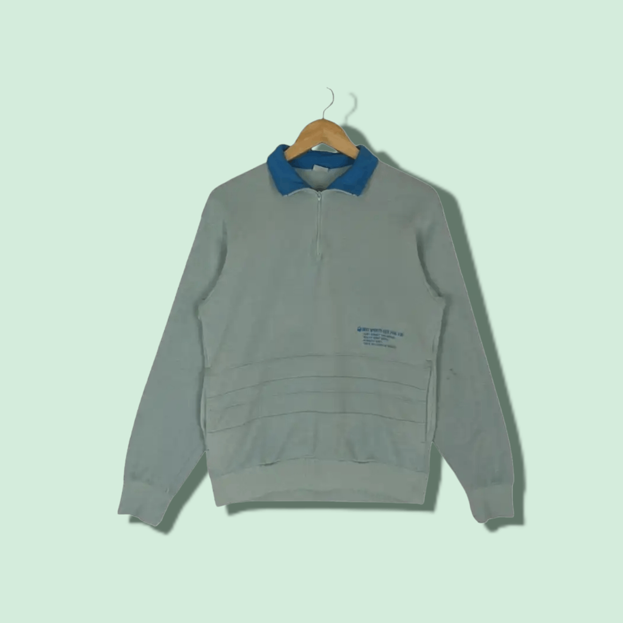 Asics Vintage 90's ASICS Sportswear Polo Jumper Sweatshirt Size US S / EU 44-46 / 1 - 1 Thumbnail