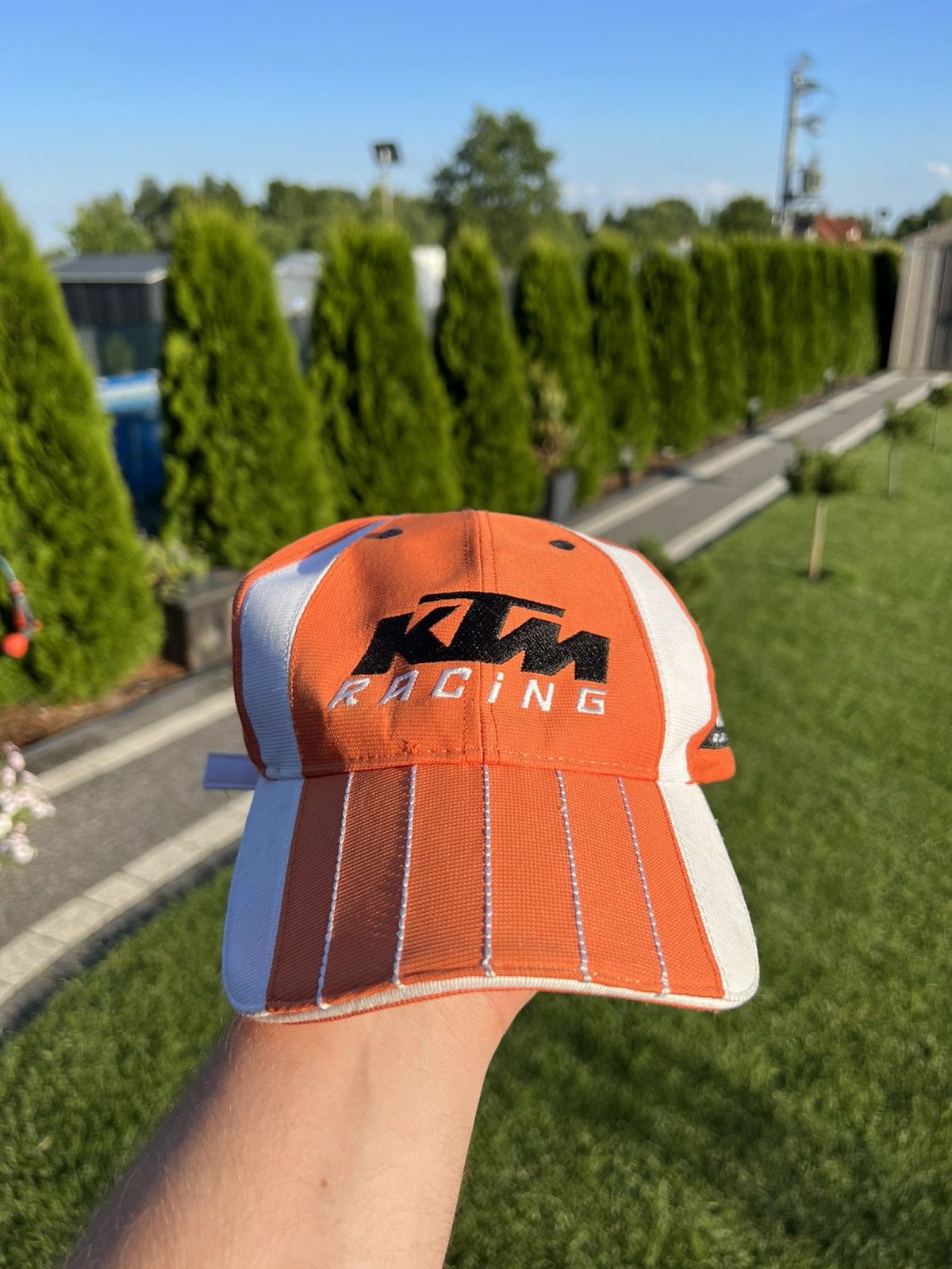 Vintage Vintage KTM racing moto biker f1 suspension hat Size ONE SIZE - 4 Thumbnail
