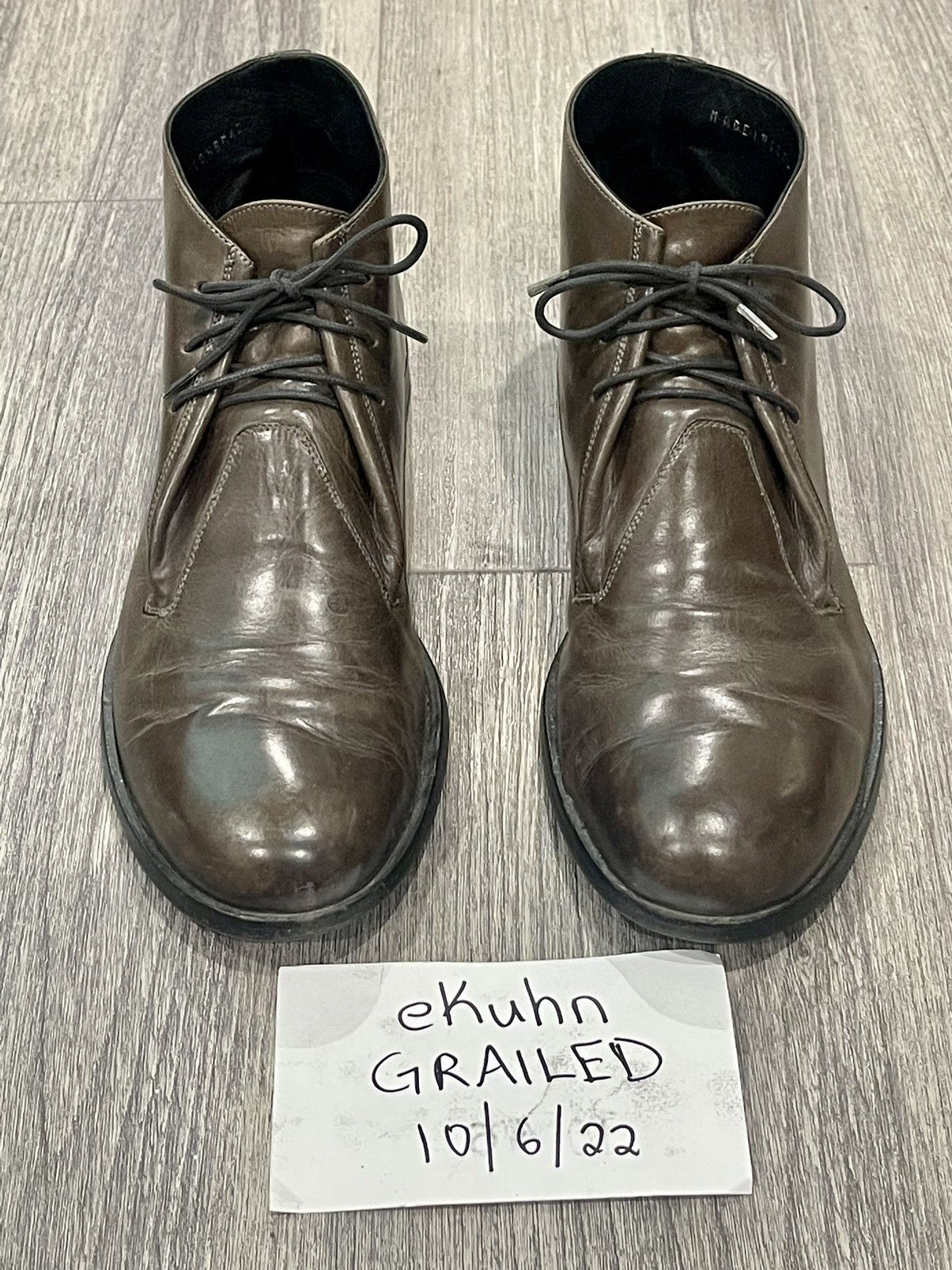 Dior Dior Dark Brown Leather Desert Ankle Boots Sz. 42 Size US 9 / EU 42 - 8 Thumbnail