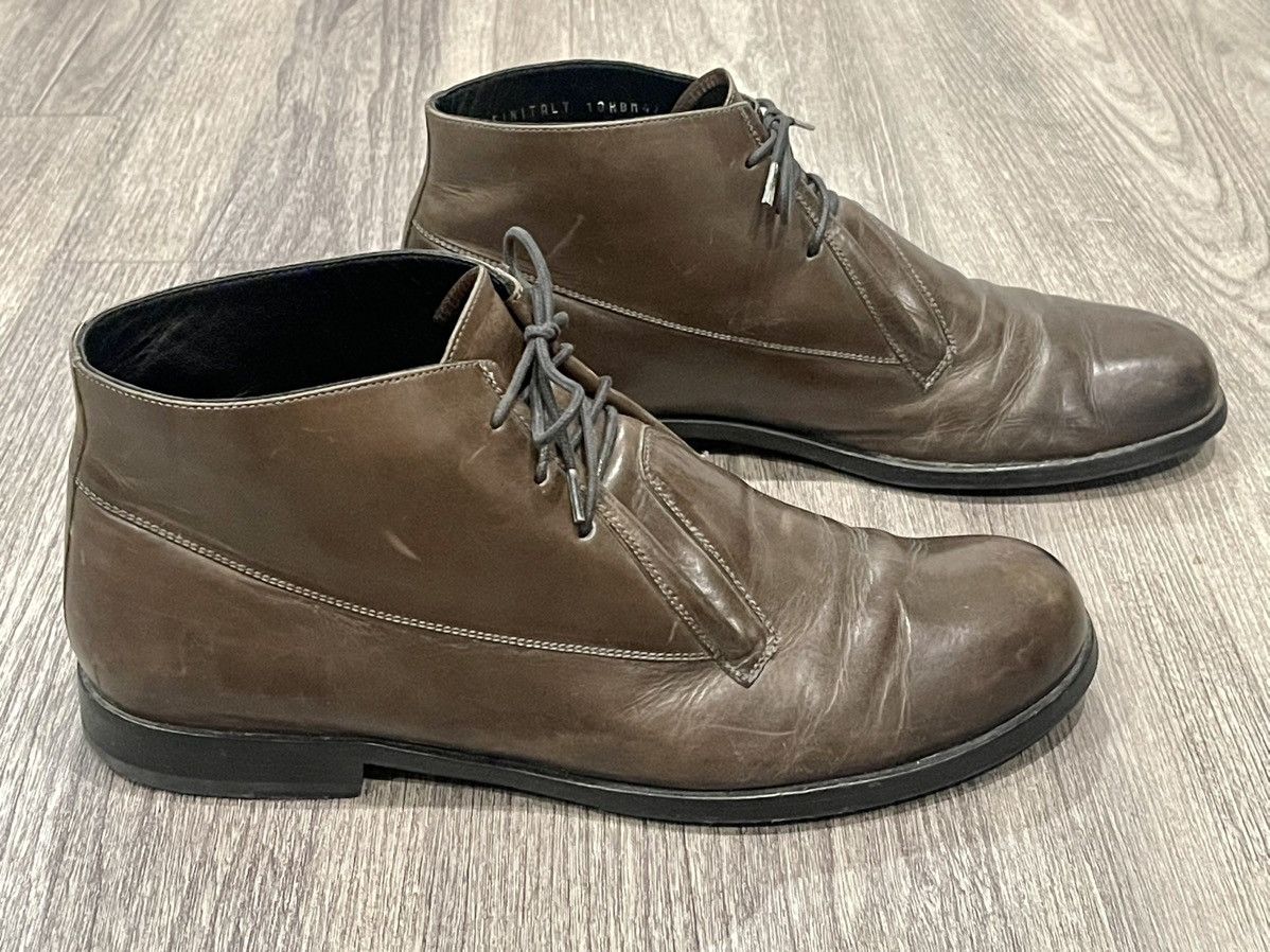 Dior Dior Dark Brown Leather Desert Ankle Boots Sz. 42 Size US 9 / EU 42 - 2 Thumbnail