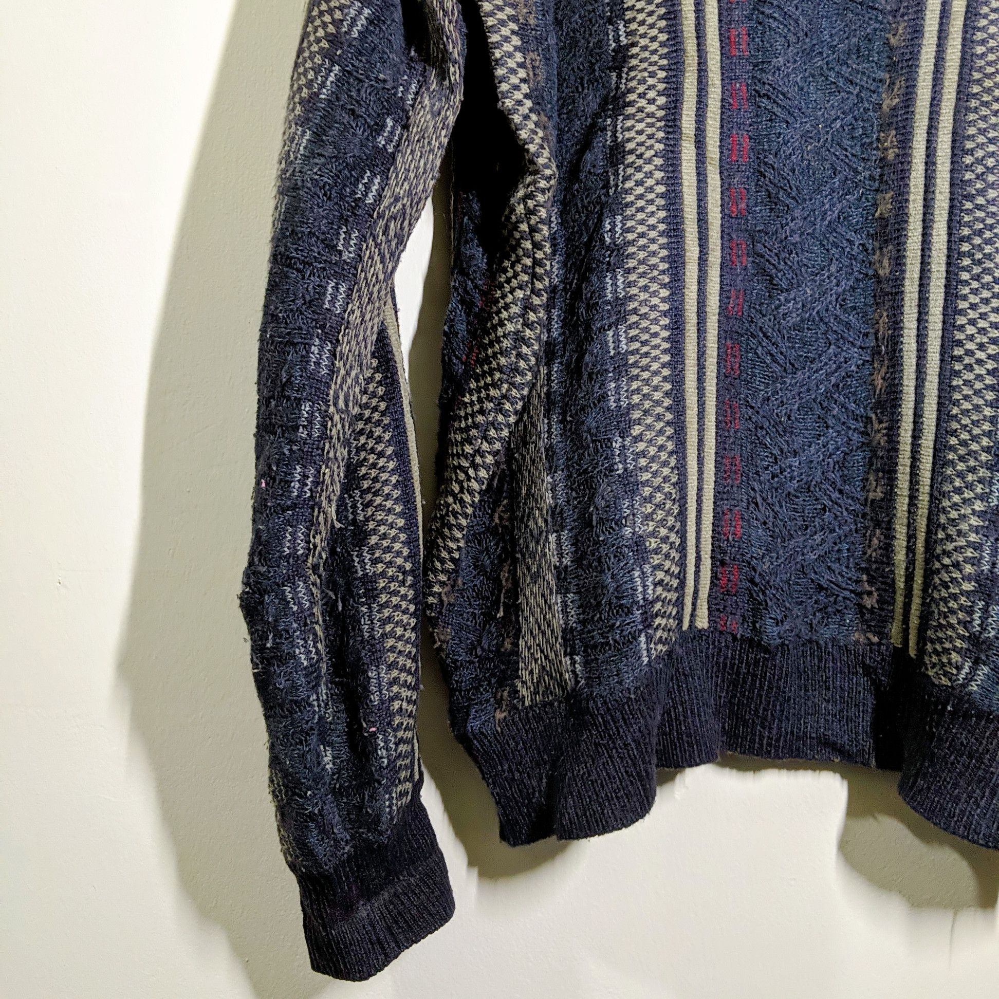 Japanese Brand Vintage Lindbergh Logo Stripe Knitwear Sweater Jumper Size US L / EU 52-54 / 3 - 2 Thumbnail