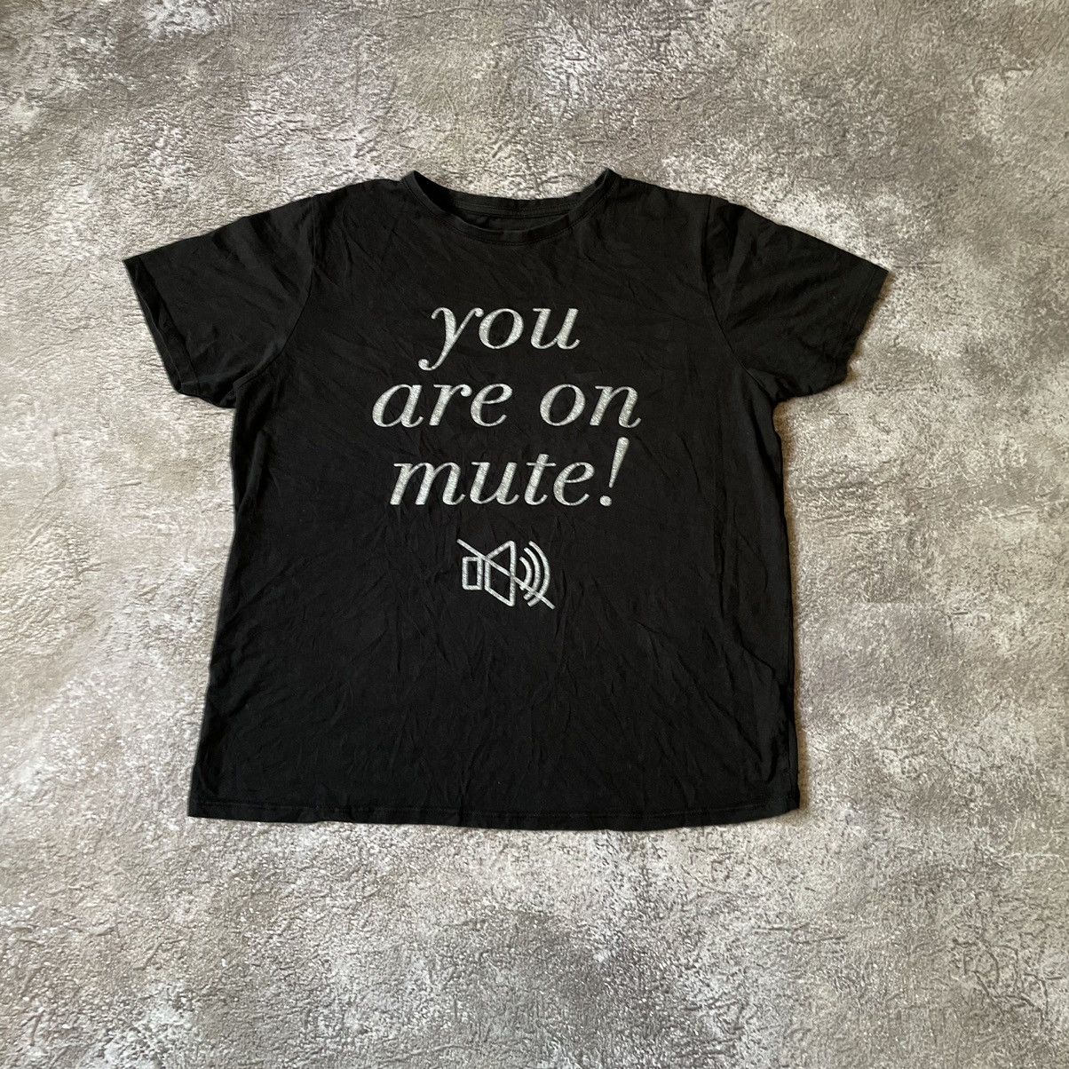 Vintage Vintage Y2K Graphic Tee Mute Slogan Funny Streetwear Faded M Size US M / EU 48-50 / 2 - 3 Thumbnail