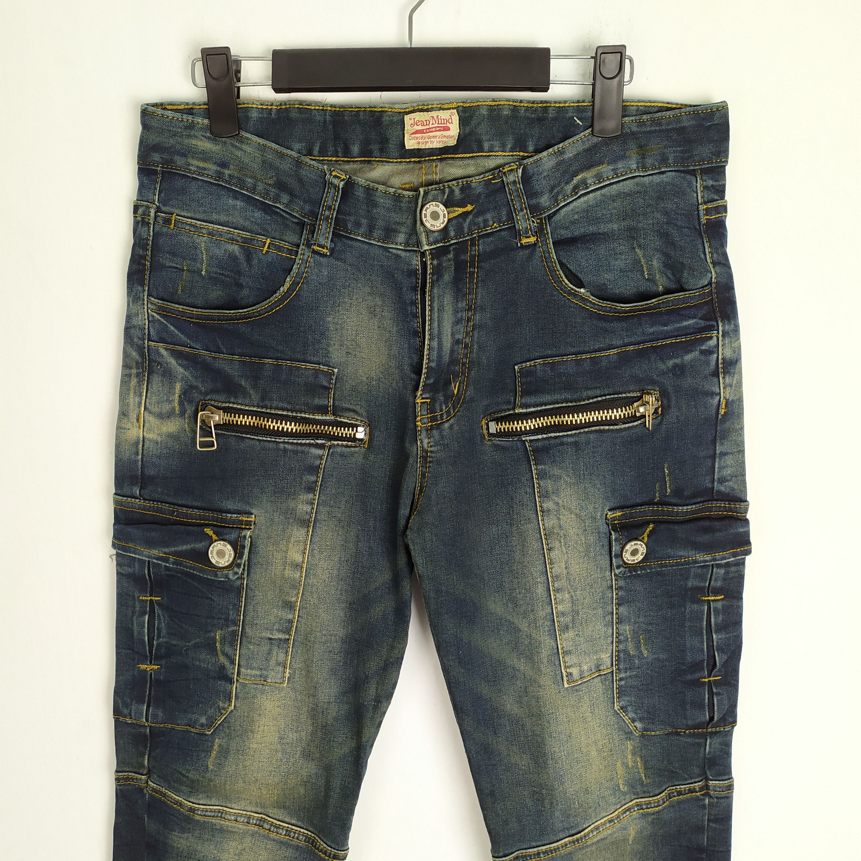 Jean VINTAGE JEAN MIND CARGO PANTS BALMAIN STYLE Size US 30 / EU 46 - 2 Thumbnail