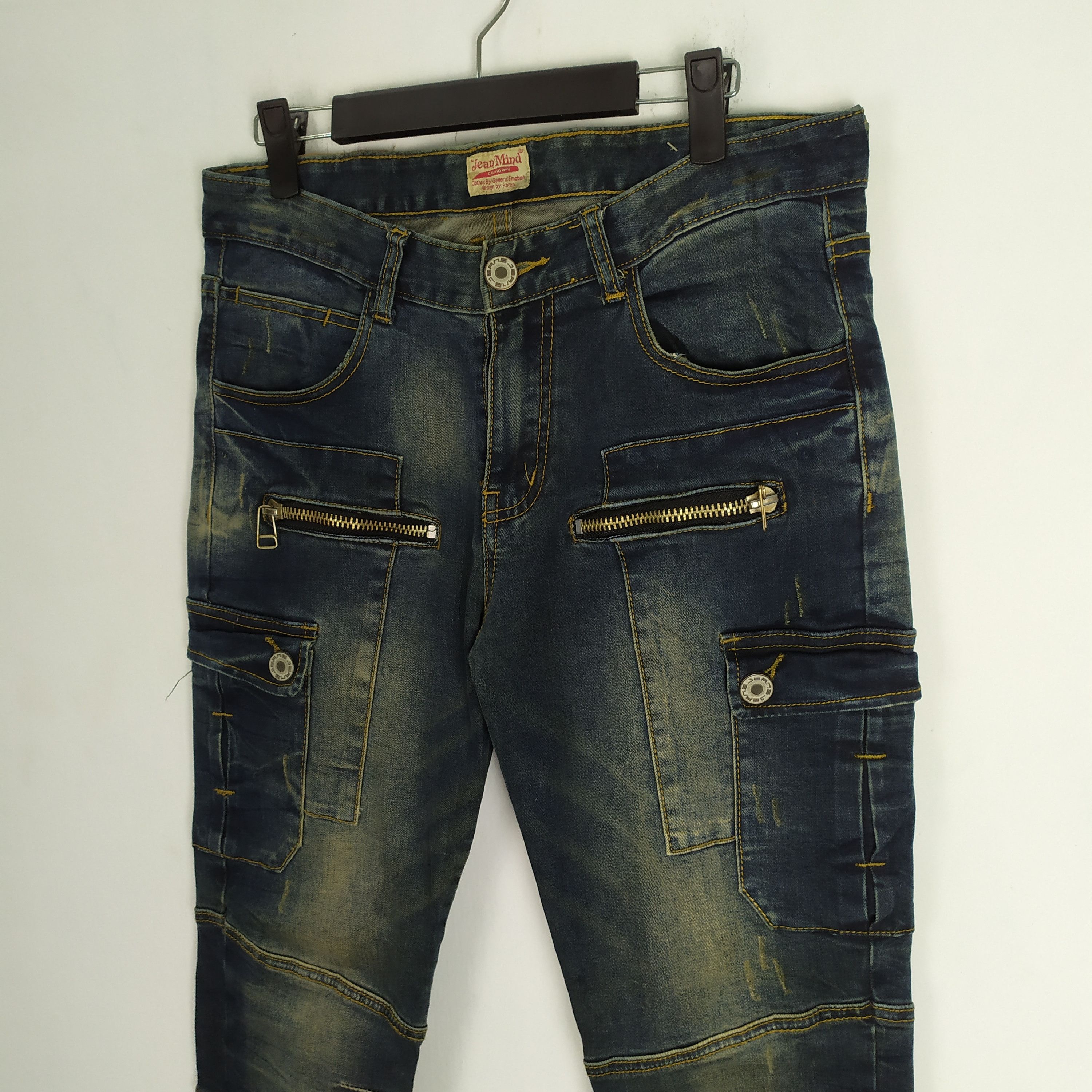 Jean VINTAGE JEAN MIND CARGO PANTS BALMAIN STYLE Size US 30 / EU 46 - 10 Thumbnail