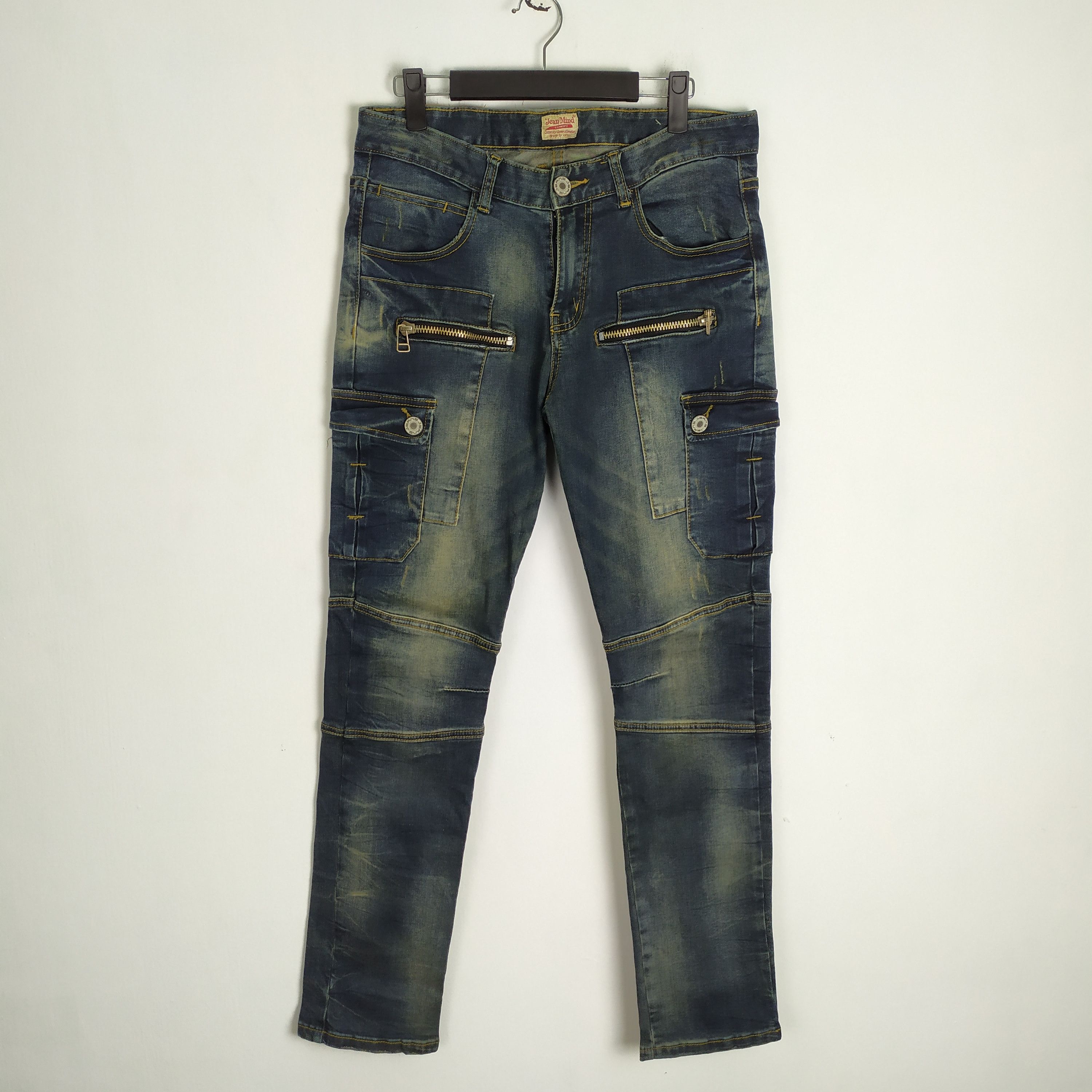 Jean VINTAGE JEAN MIND CARGO PANTS BALMAIN STYLE Size US 30 / EU 46 - 1 Thumbnail
