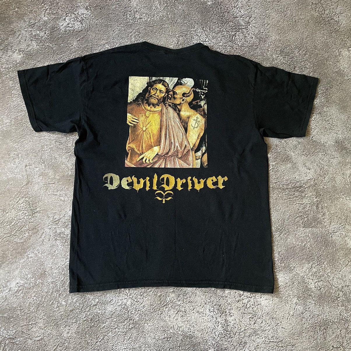 Vintage Vintage 90s Devil Driver Graphic Tee Thrashed Grunge Slim L Size US L / EU 52-54 / 3 - 2 Thumbnail