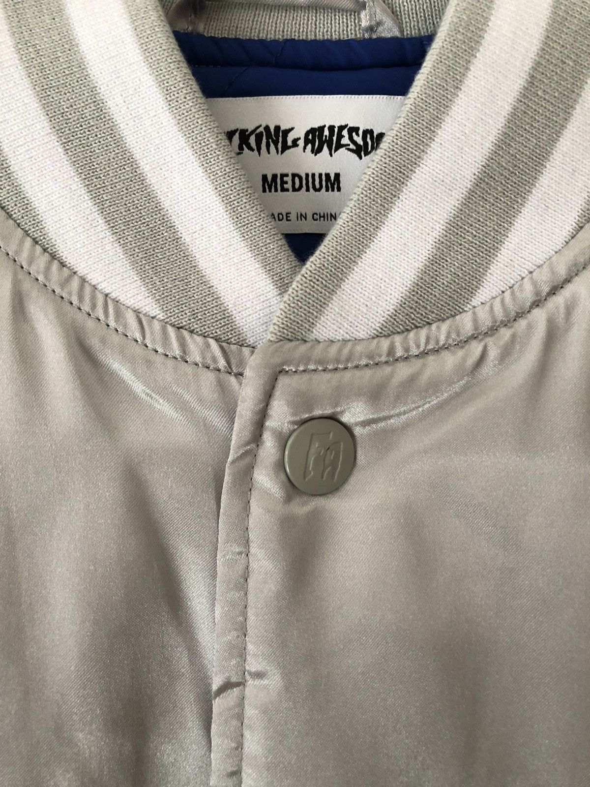Fucking Awesome FA silver light stadium jacket medium size grey blue Size US M / EU 48-50 / 2 - 3 Thumbnail