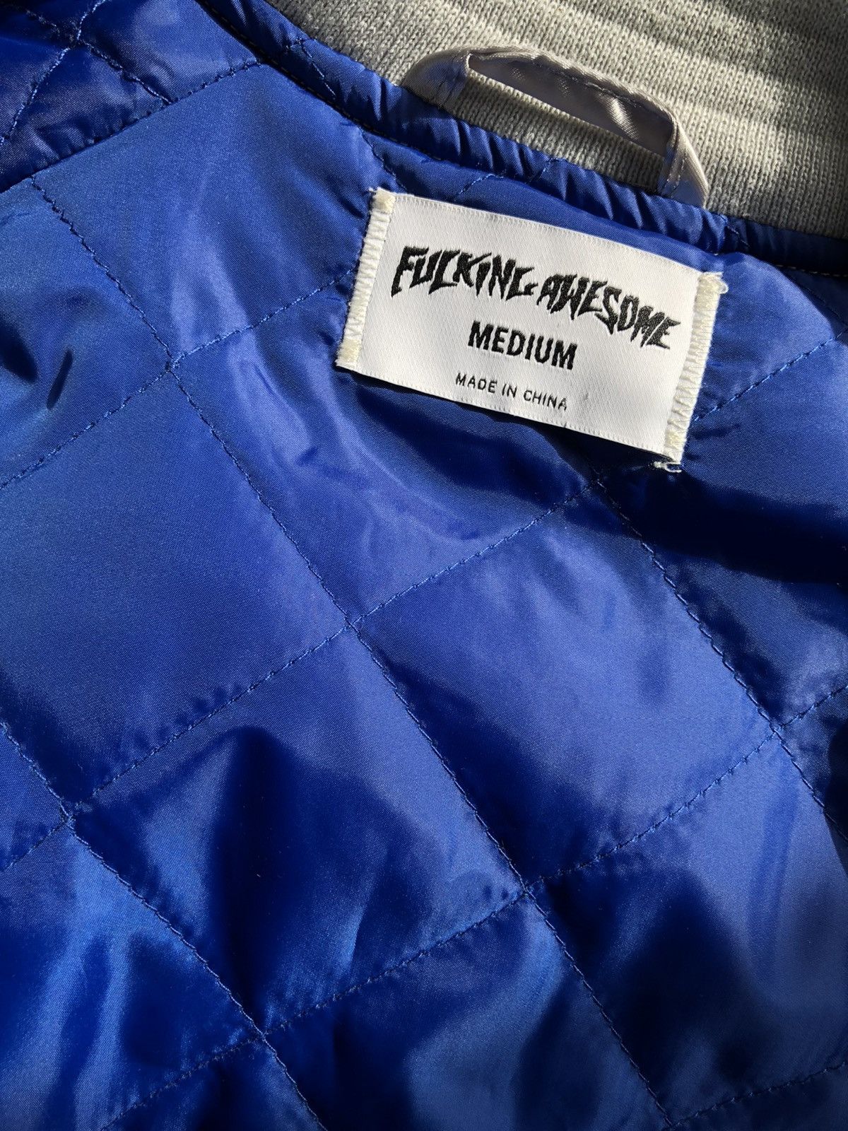 Fucking Awesome FA silver light stadium jacket medium size grey blue Size US M / EU 48-50 / 2 - 7 Thumbnail