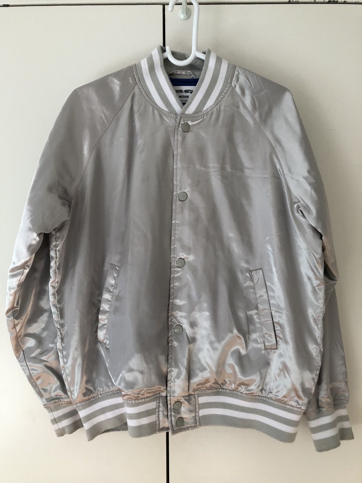 Fucking Awesome FA silver light stadium jacket medium size grey blue Size US M / EU 48-50 / 2 - 2 Thumbnail