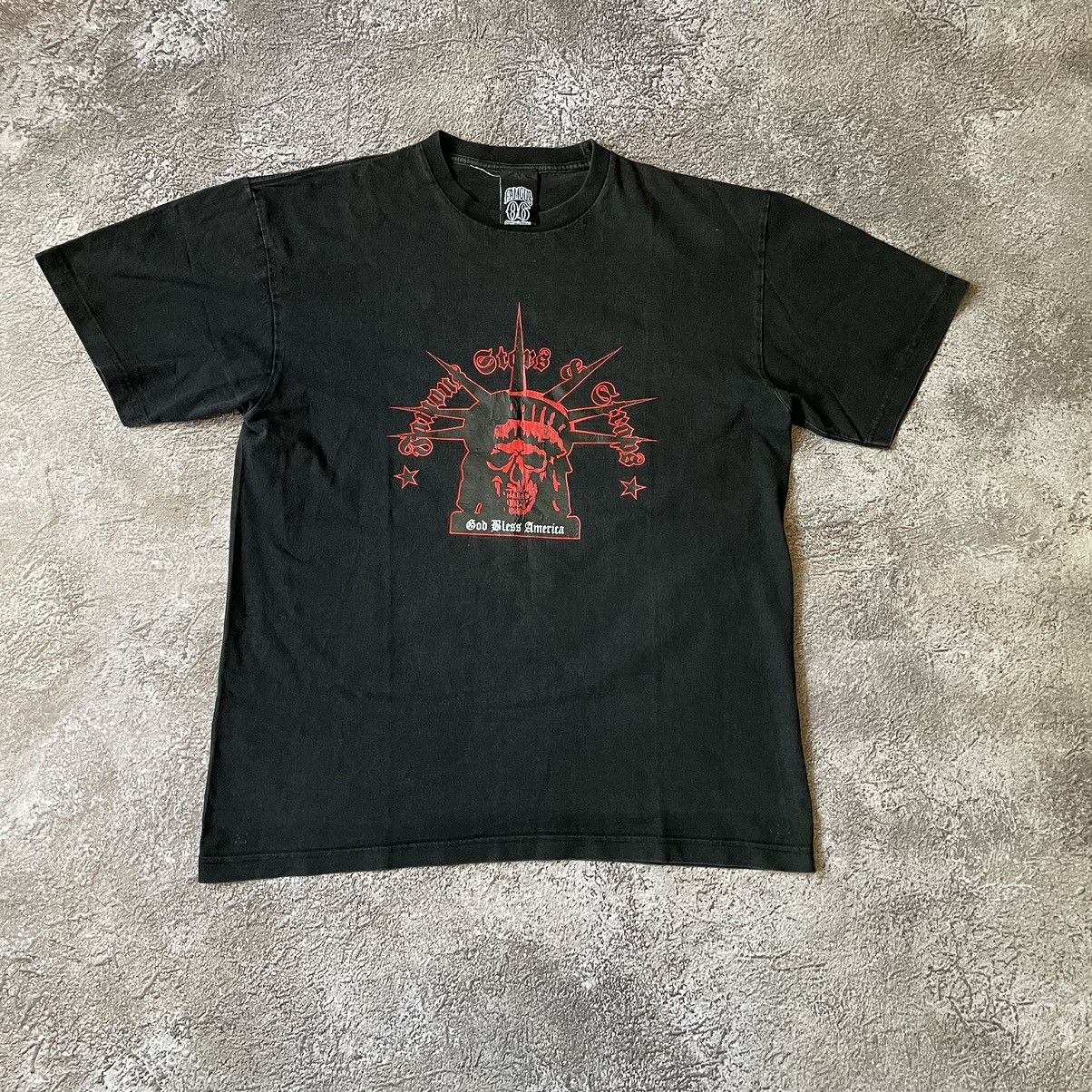 Vintage Vintage 90s Screamer Face Skeleton Graphic Tee Grunge XL Size US XL / EU 56 / 4 - 2 Thumbnail