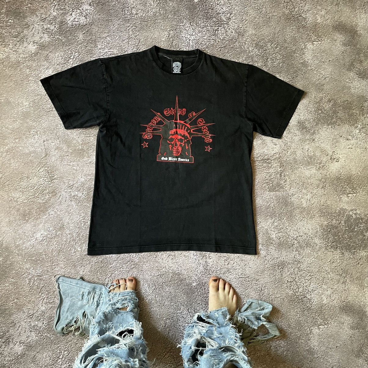Vintage Vintage 90s Screamer Face Skeleton Graphic Tee Grunge XL Size US XL / EU 56 / 4 - 1 Thumbnail