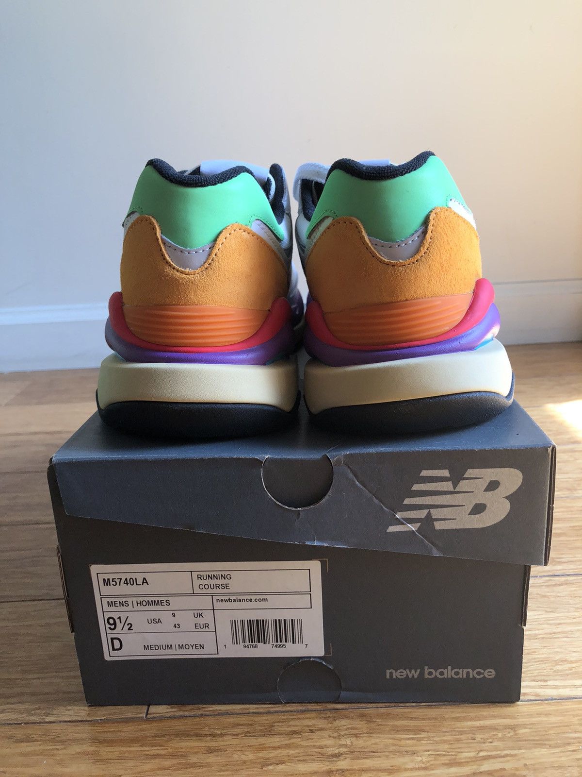 New Balance 🌈New balance M5740 white purple rainbow us 9.5 D uk 9 🌈 Size US 9.5 / EU 42-43 - 6 Thumbnail