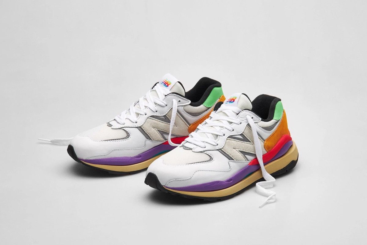 🌈New balance M5740 white purple rainbow us D uk 🌈