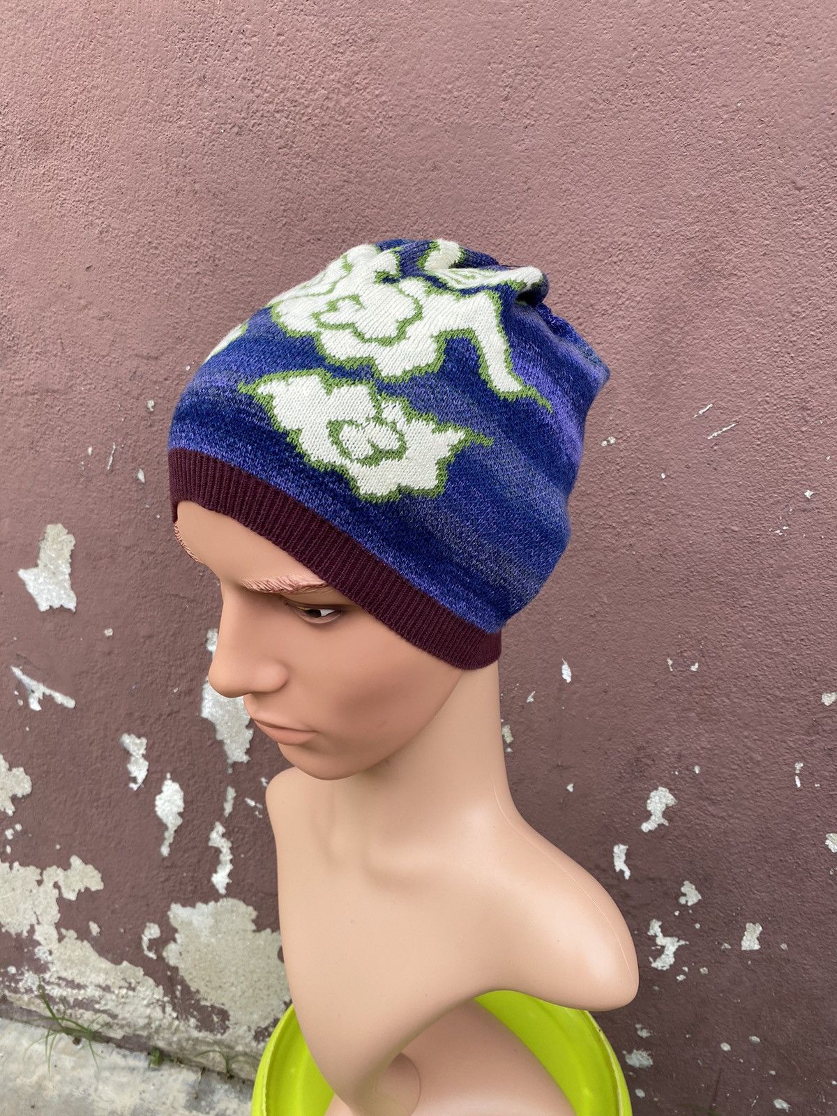 image of Archival Clothing x Ca4La Akatsuki Cloud Beanie Hat in Purple, Men's