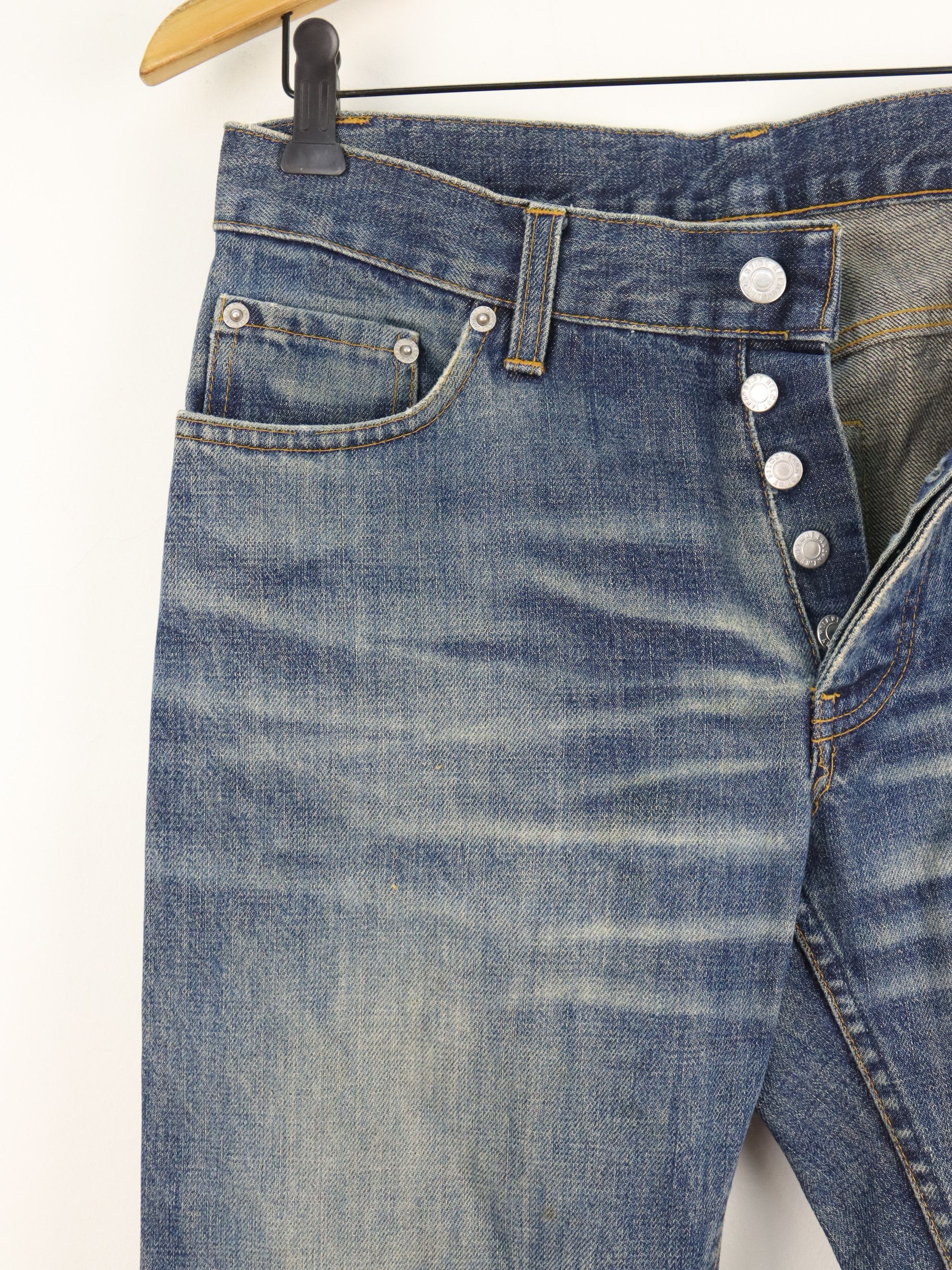 Helmut Lang Vtg. Rare Helmut Lang Denim Button Fly Jean Size US 30 / EU 46 - 4 Thumbnail