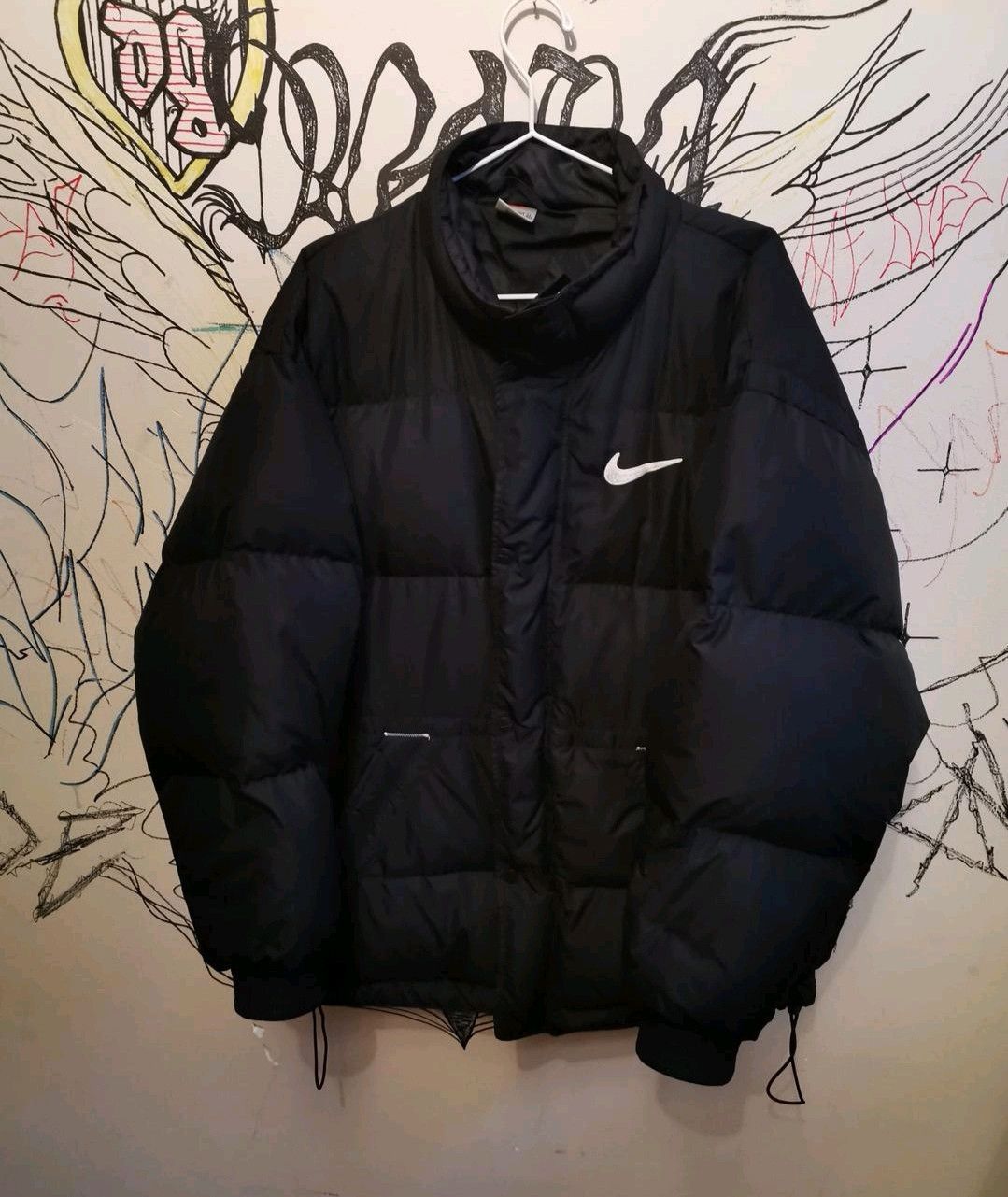 Image of Nike Vintage Puffer/down Jacket in Black, Men's (Size XL)