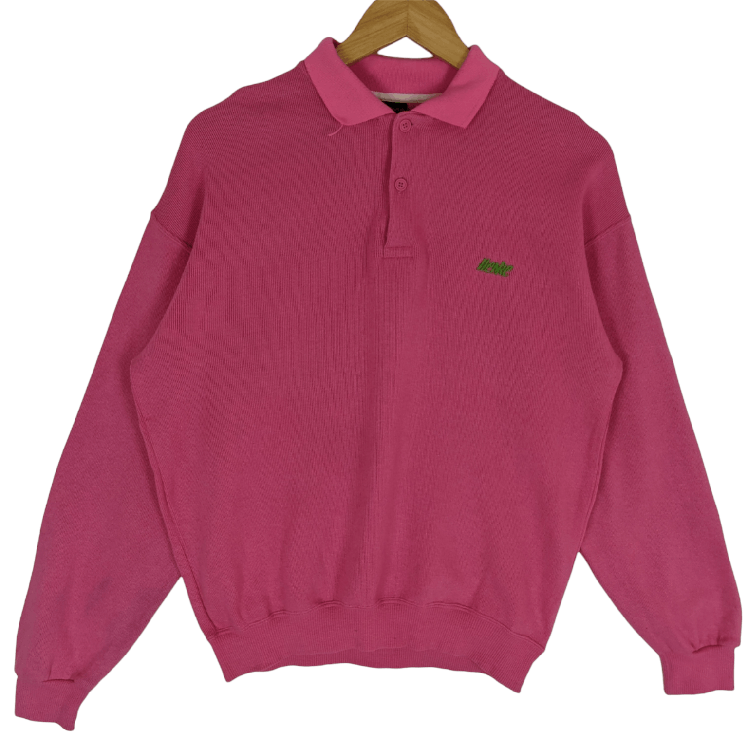 Japanese Brand × Vintage Vintage 90's HENKE Pink Retro Jumper Sweatshirt Size US M / EU 48-50 / 2 - 2 Thumbnail
