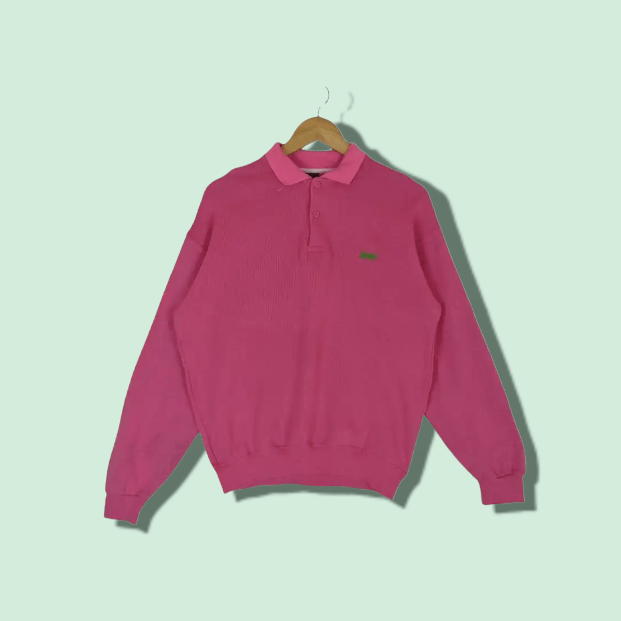 Japanese Brand × Vintage Vintage 90's HENKE Pink Retro Jumper Sweatshirt Size US M / EU 48-50 / 2 - 1 Thumbnail