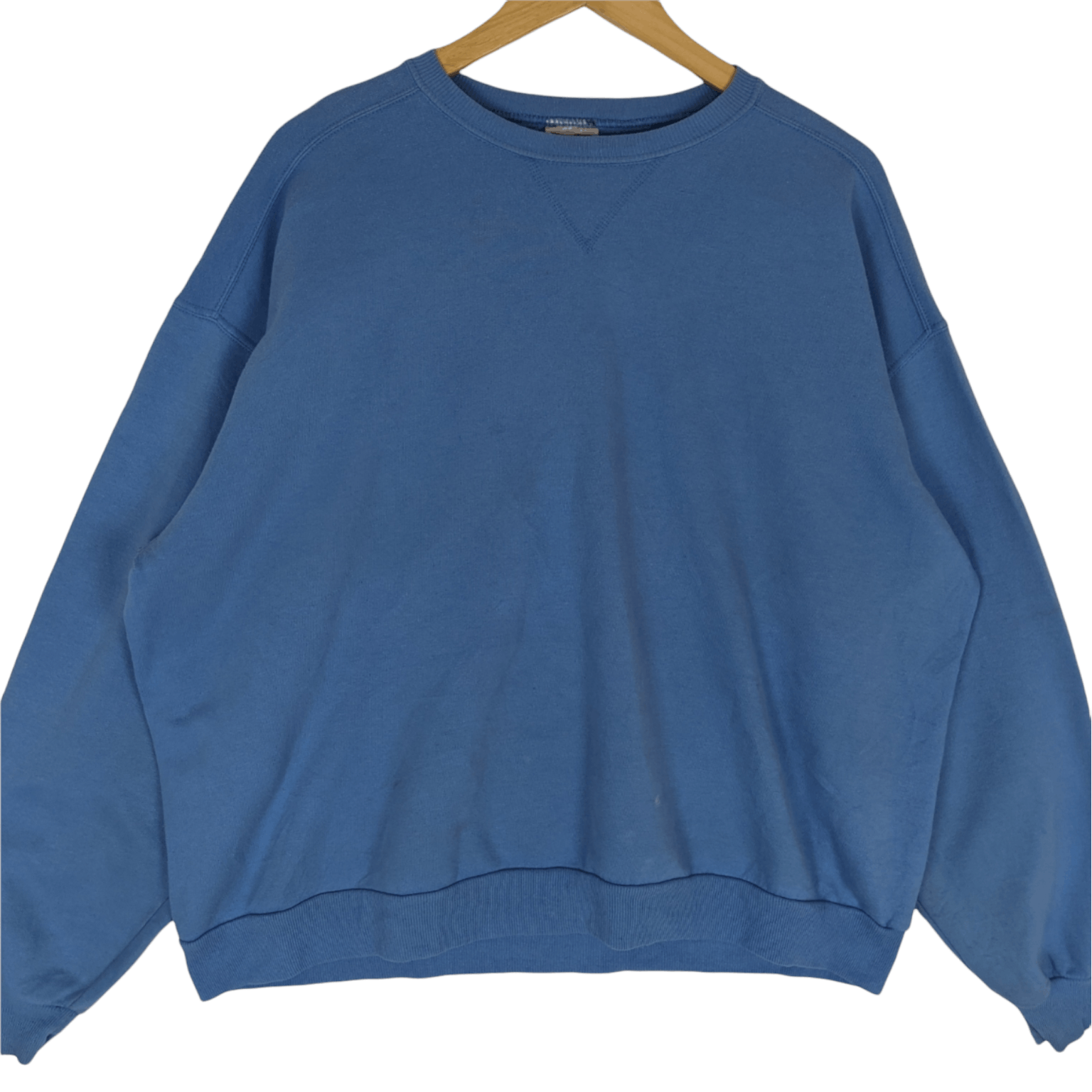 Jerzees Vintage JERZEES Blue Plain Jumper Sweatshirt Size US XL / EU 56 / 4 - 2 Thumbnail