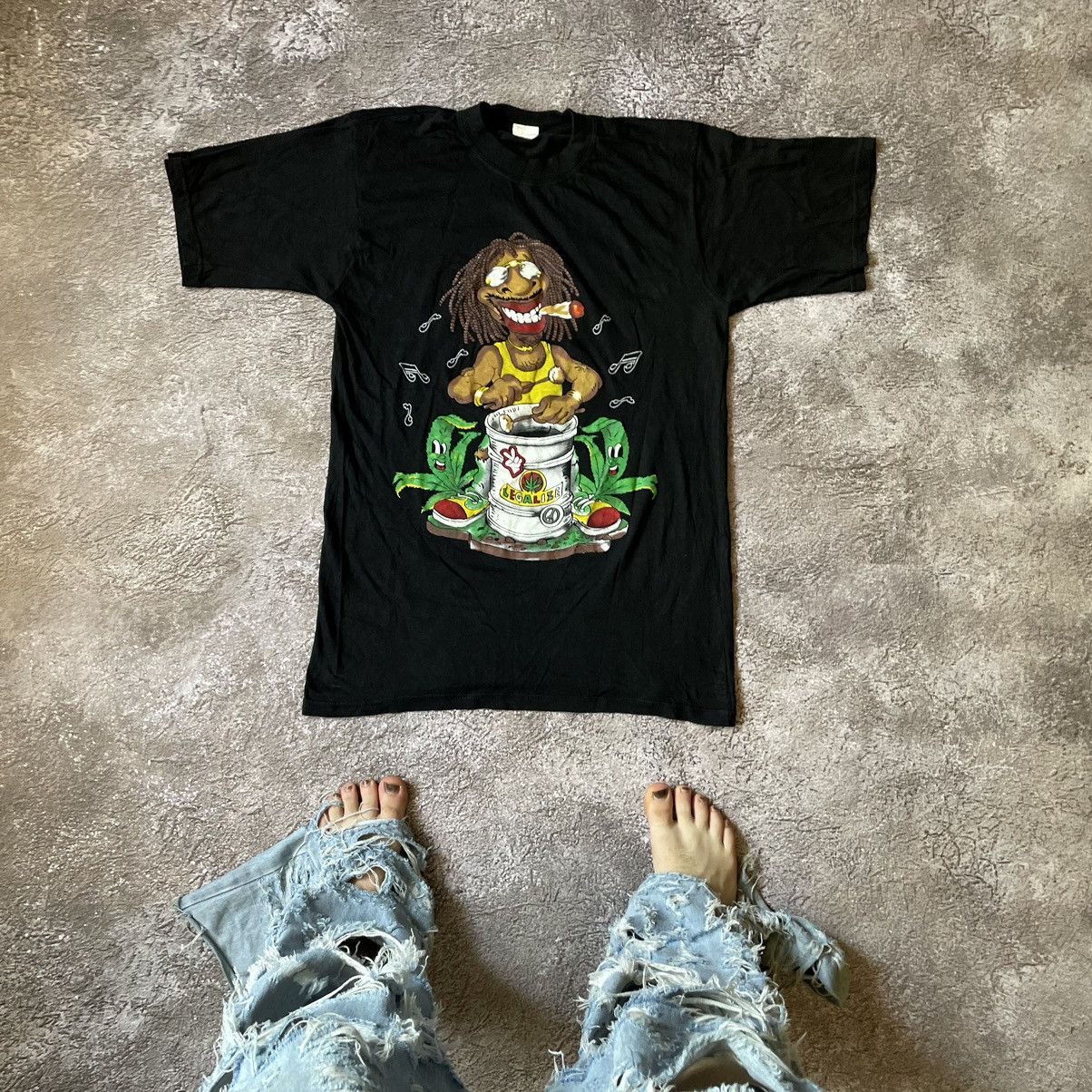 Vintage Vintage Y2K Tee Porno Love SMOKE WEED DRUGS M Size US M / EU 48-50 / 2 - 1 Thumbnail