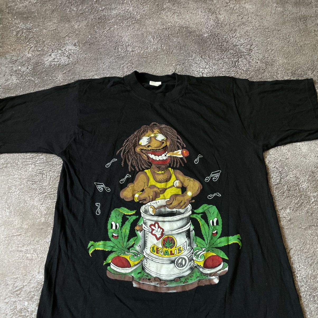 Vintage Vintage Y2K Tee Porno Love SMOKE WEED DRUGS M Size US M / EU 48-50 / 2 - 4 Thumbnail