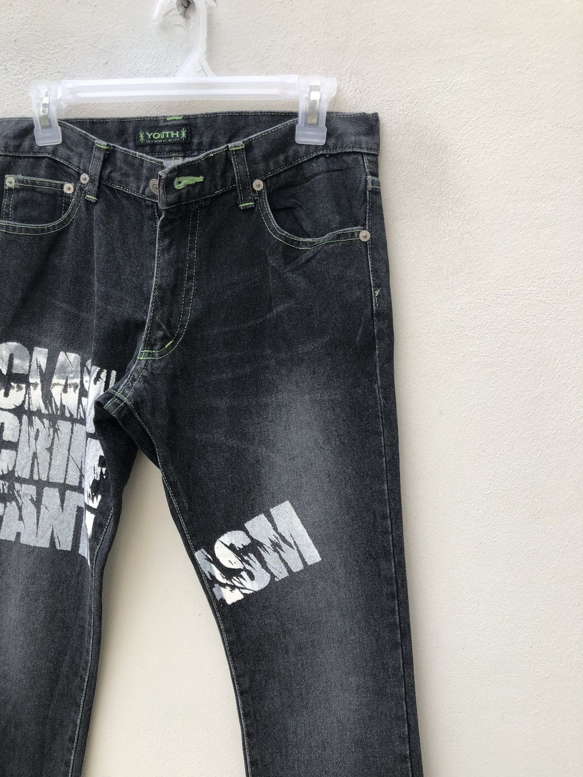 Japanese Brand Vintage 90s YOUTH Japan Clash Crime Fantasm Denim Jeans Size US 29 - 10 Thumbnail