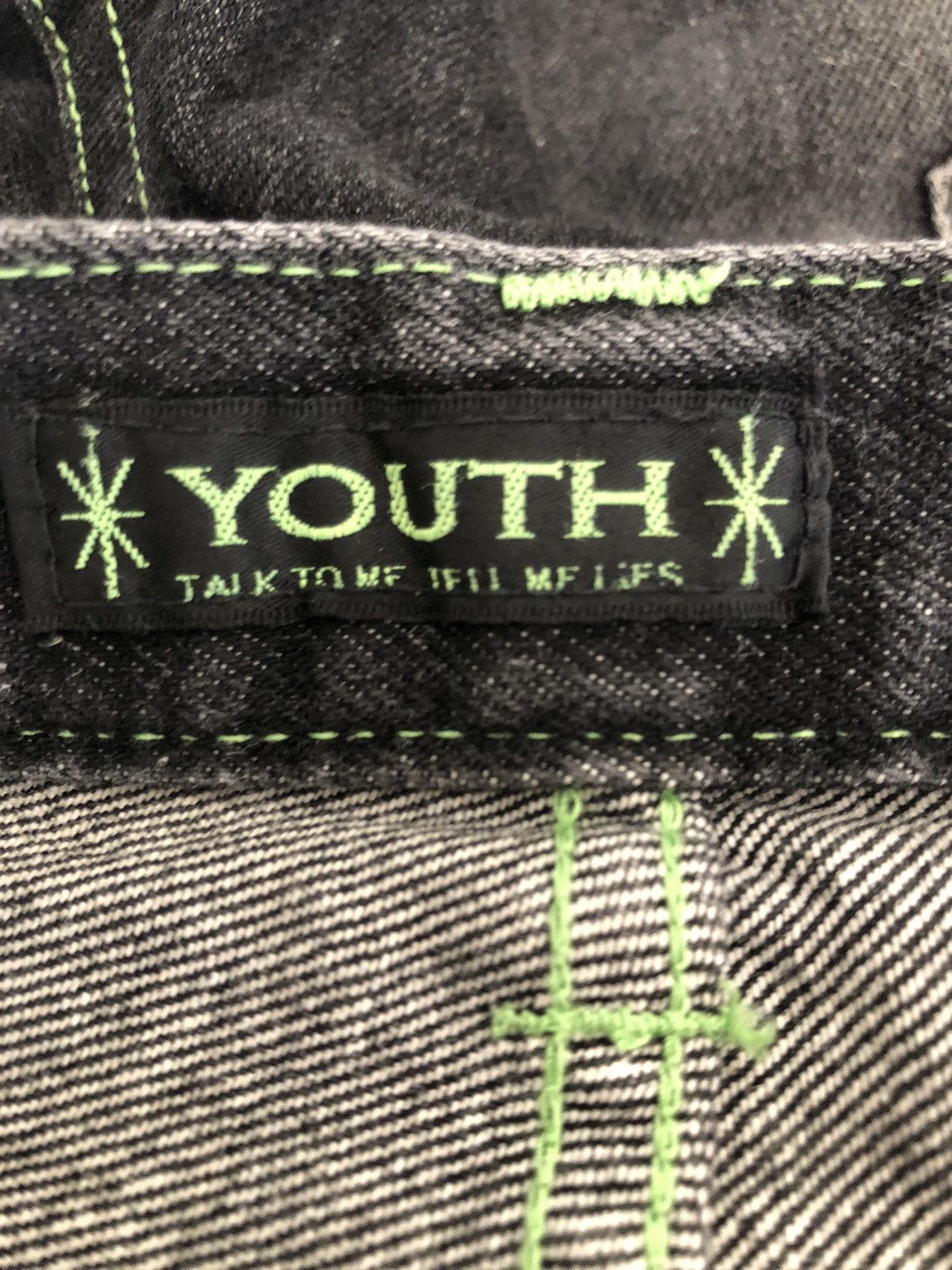 Japanese Brand Vintage 90s YOUTH Japan Clash Crime Fantasm Denim Jeans Size US 29 - 20 Thumbnail
