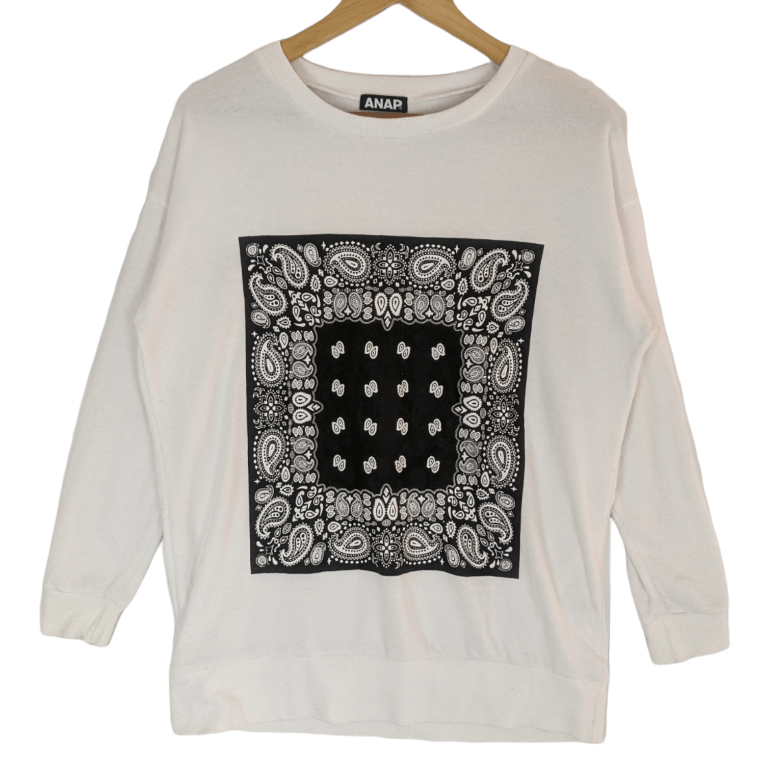 Japanese Brand ANAP Artistic Mural Abstract Geometric Jumper Sweatshirt Size ONE SIZE - 2 Thumbnail