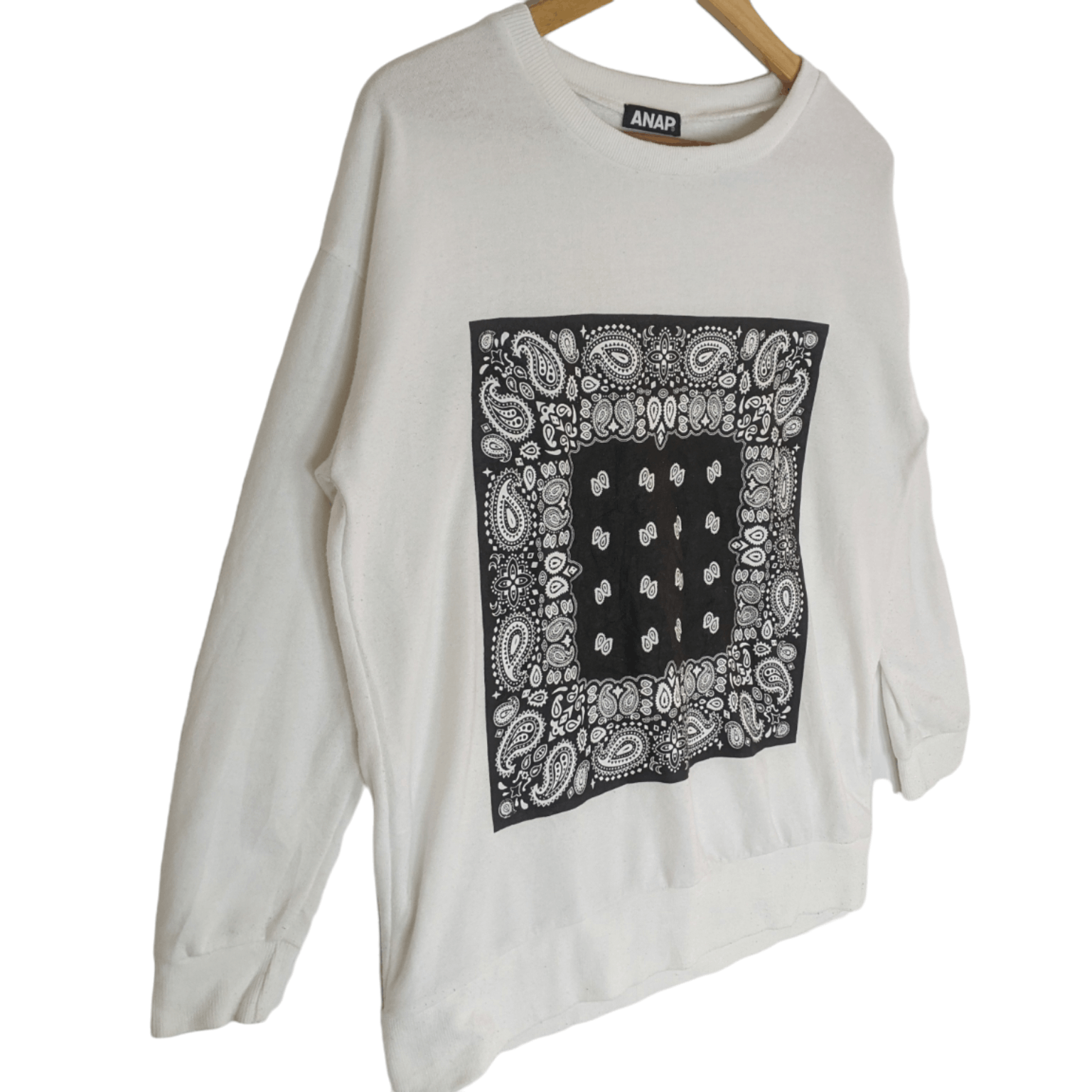 Japanese Brand ANAP Artistic Mural Abstract Geometric Jumper Sweatshirt Size ONE SIZE - 3 Thumbnail