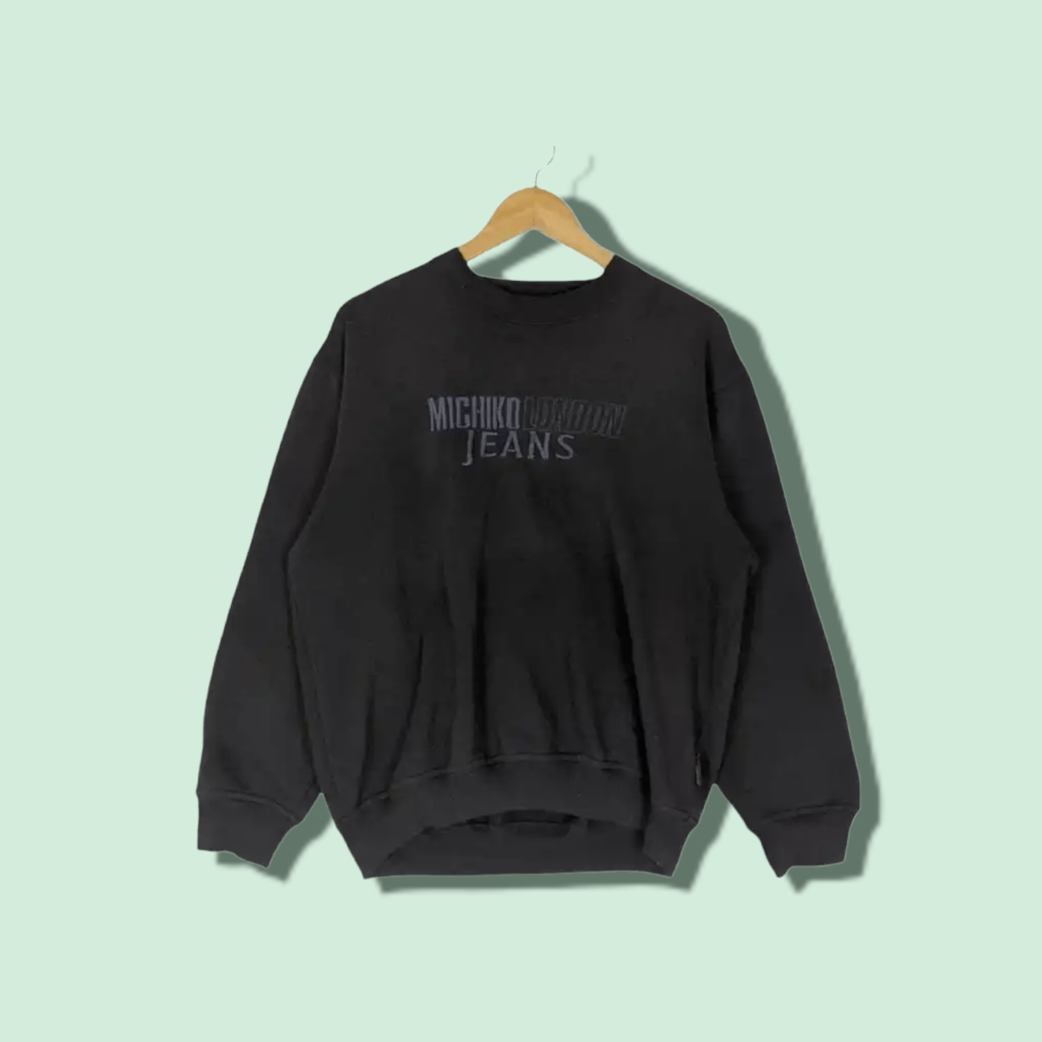 Michiko Koshino MICHIKO LONDON Jeans Big Spell Out Crewneck Sweatshirt Size US M / EU 48-50 / 2 - 1 Thumbnail