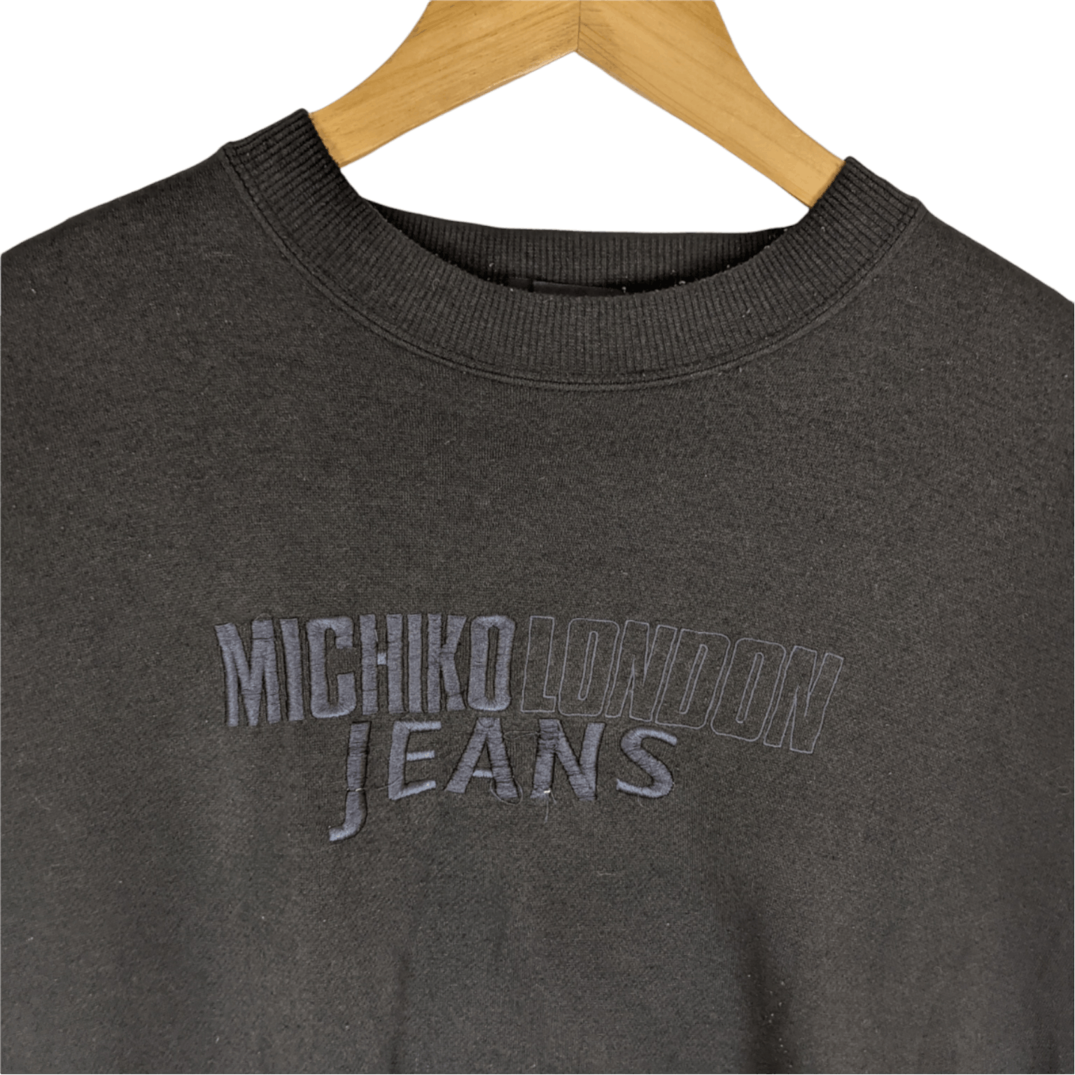 Michiko Koshino MICHIKO LONDON Jeans Big Spell Out Crewneck Sweatshirt Size US M / EU 48-50 / 2 - 4 Thumbnail