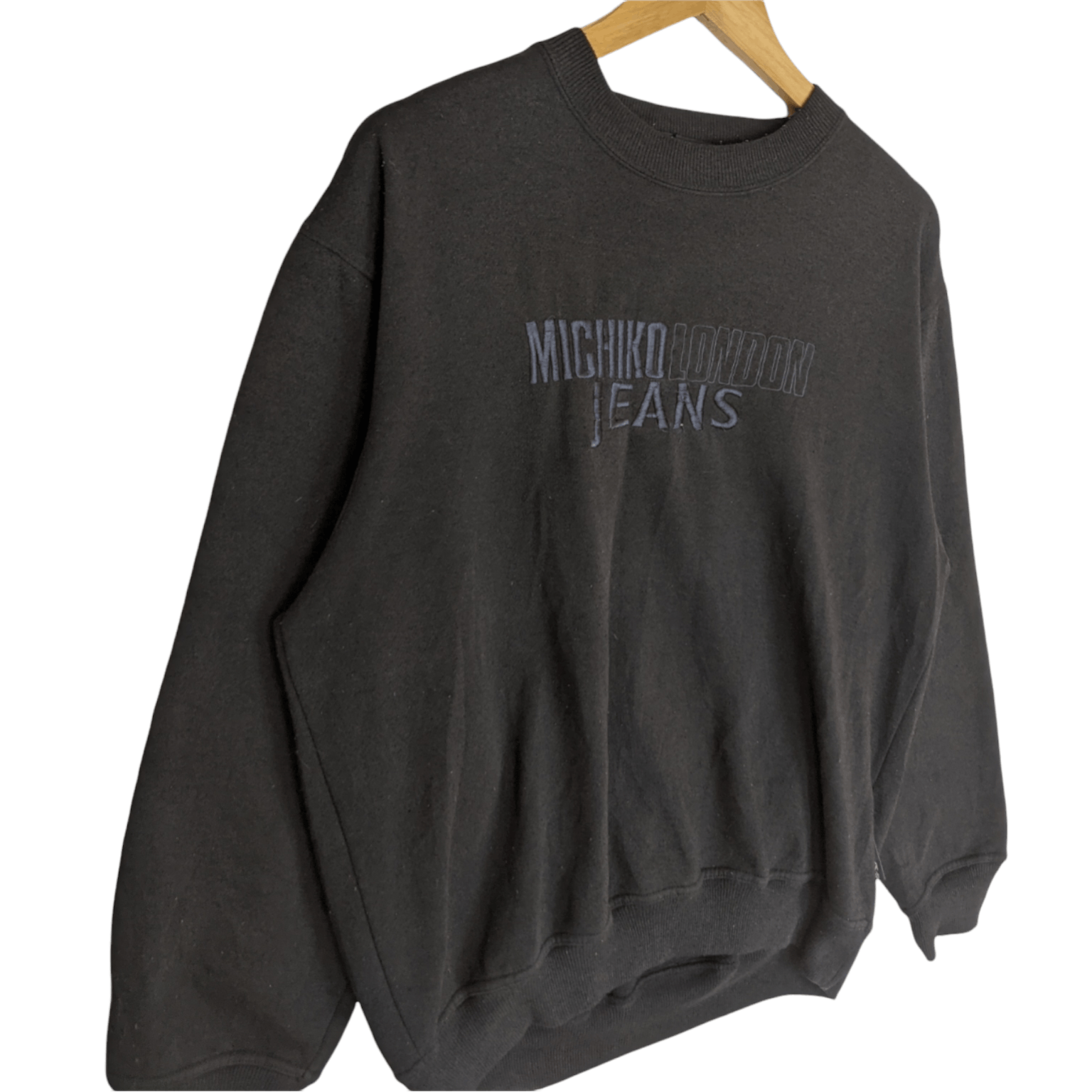 Michiko Koshino MICHIKO LONDON Jeans Big Spell Out Crewneck Sweatshirt Size US M / EU 48-50 / 2 - 3 Thumbnail