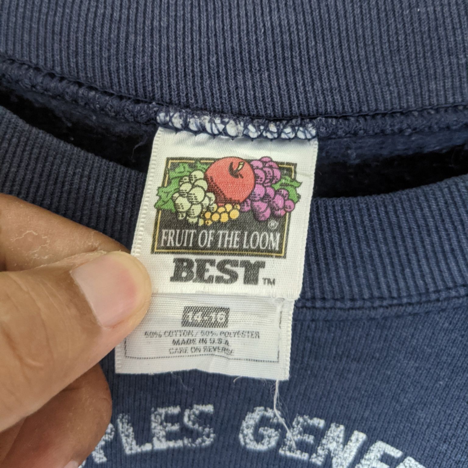 Fruit Of The Loom × Vintage Vintage 90's FOTL Welcome To Party Jumper Sweatshirt Size US XXS / EU 40 - 7 Thumbnail