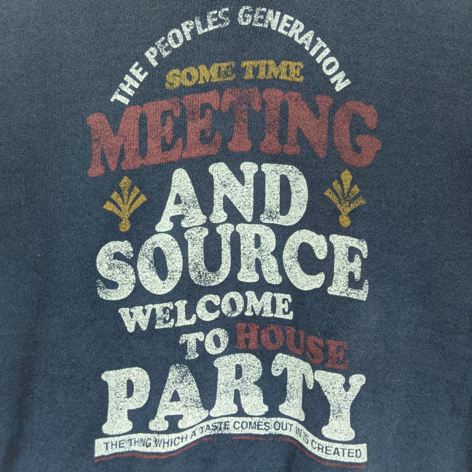 Fruit Of The Loom × Vintage Vintage 90's FOTL Welcome To Party Jumper Sweatshirt Size US XXS / EU 40 - 4 Thumbnail