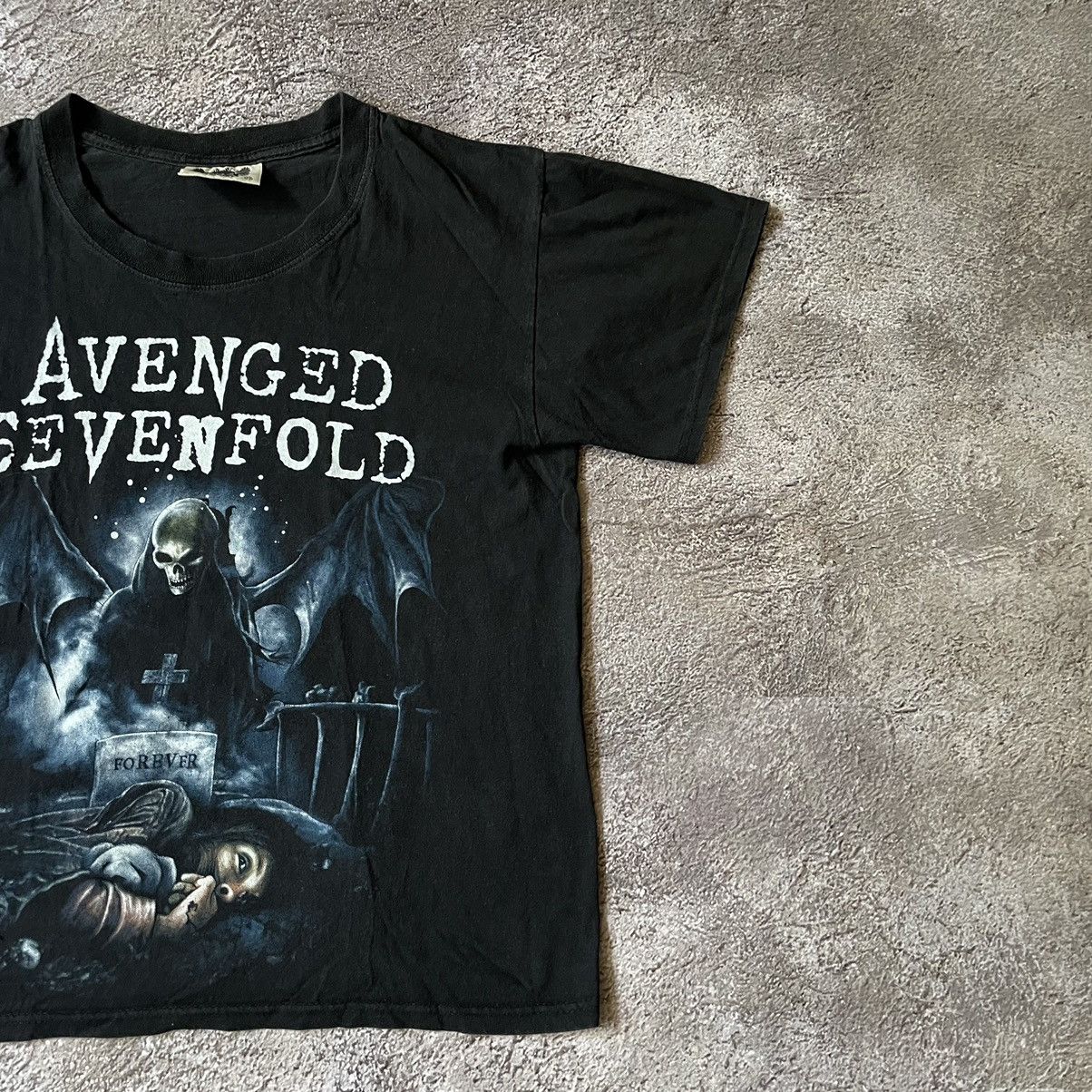 Vintage Vintage 90s Avenged Sevenfold Band Tee Graphic Black Baggy M Size US M / EU 48-50 / 2 - 4 Thumbnail