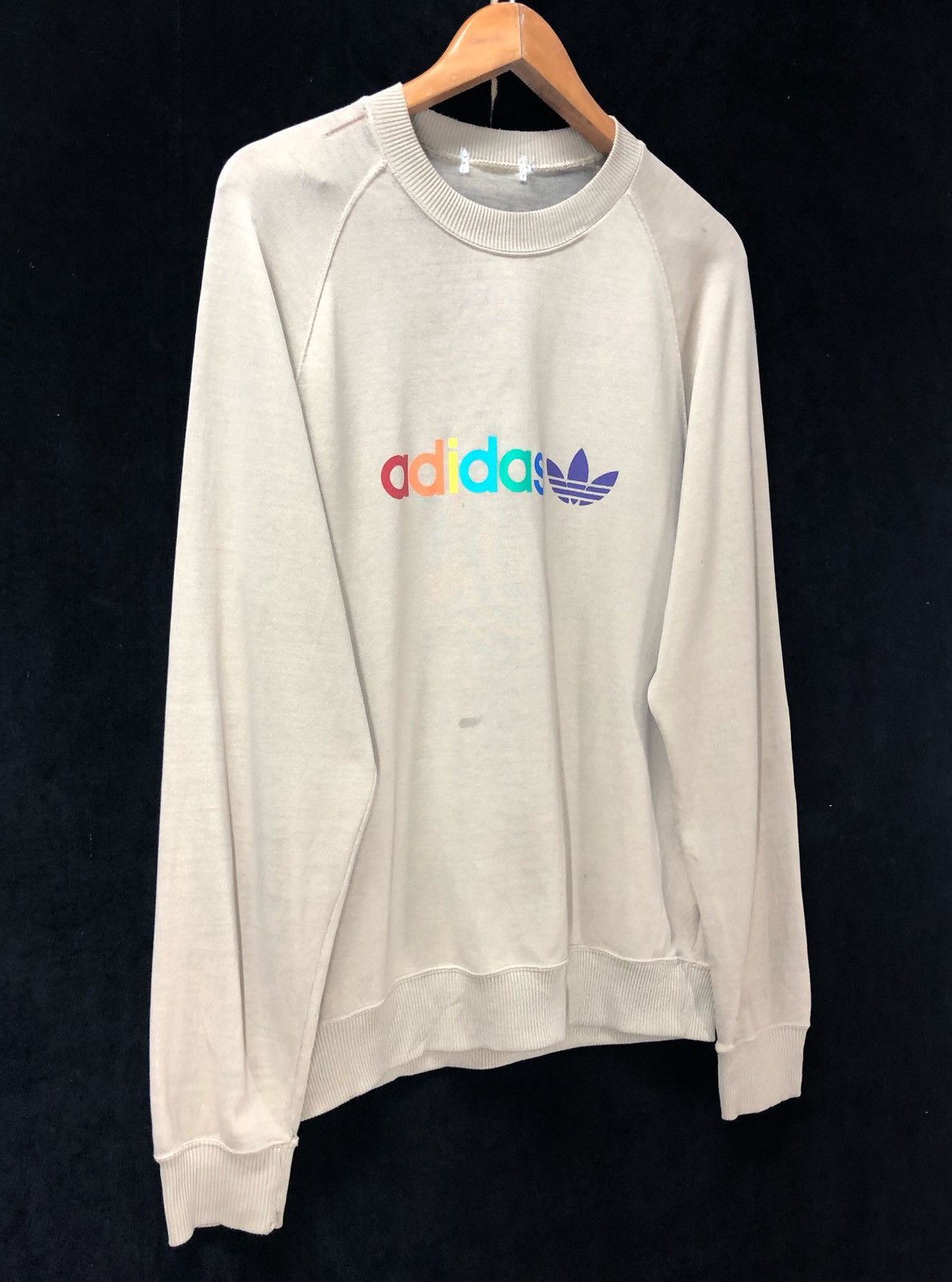 Adidas × Vintage Vintage ADIDAS Big Logo 3 Stripes Sweatshirt Size US M / EU 48-50 / 2 - 2 Thumbnail