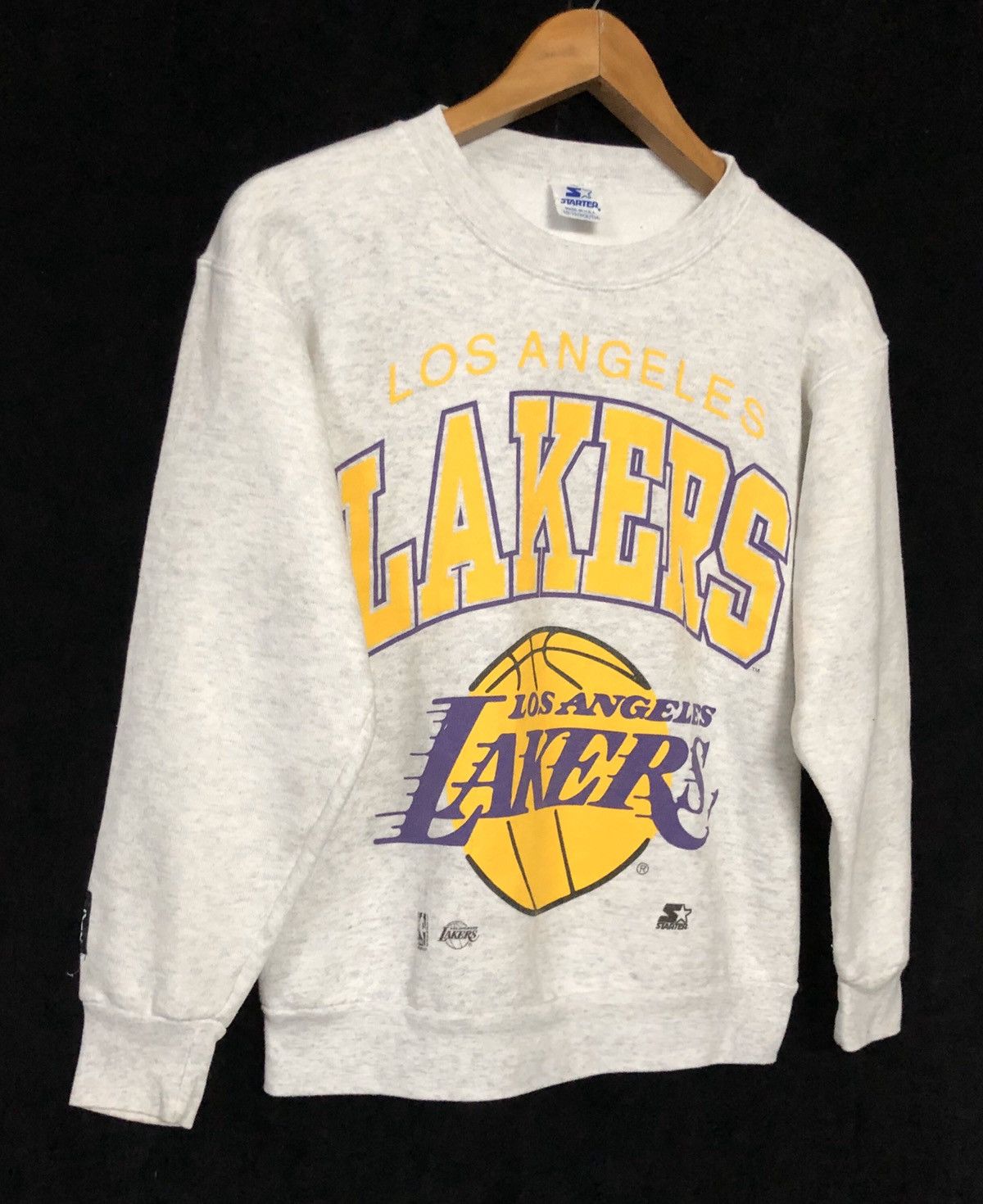 NBA × Vintage Vintage 90s Men Lakers All Over Print Sweatshirt Size US M / EU 48-50 / 2 - 3 Thumbnail