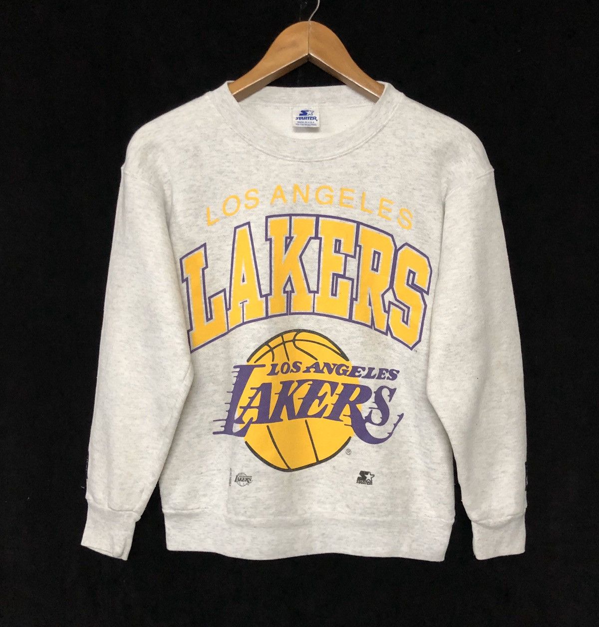 NBA × Vintage Vintage 90s Men Lakers All Over Print Sweatshirt Size US M / EU 48-50 / 2 - 1 Thumbnail