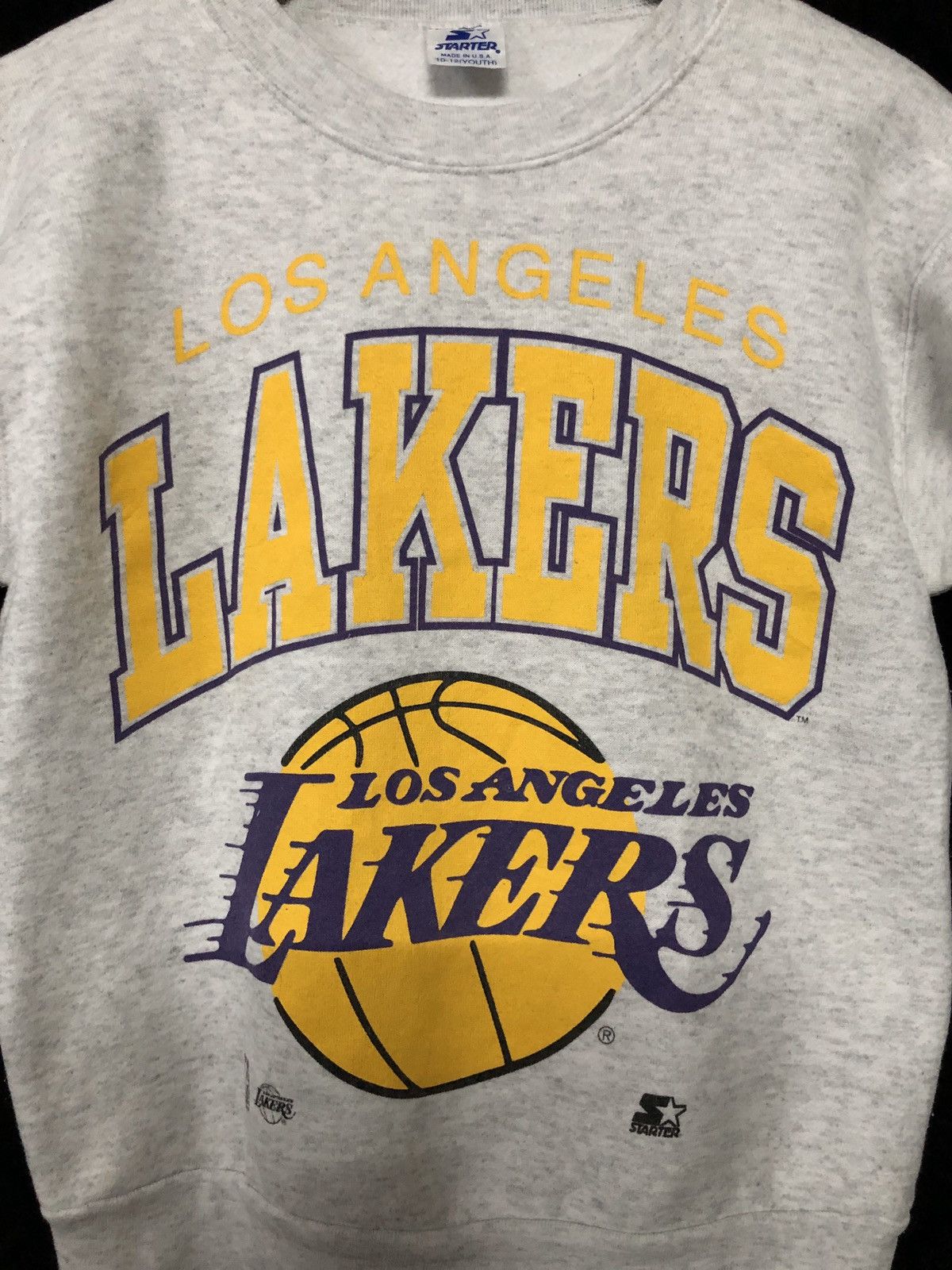 NBA × Vintage Vintage 90s Men Lakers All Over Print Sweatshirt Size US M / EU 48-50 / 2 - 6 Thumbnail