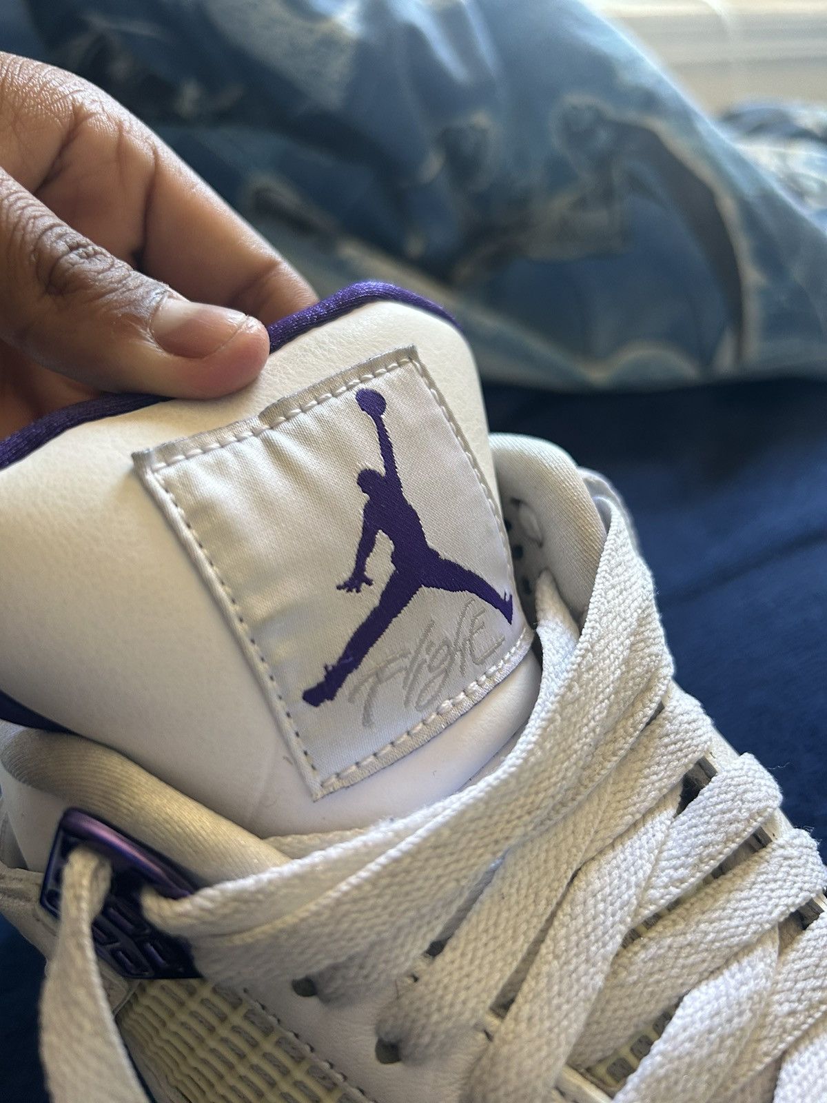 Jordan Brand Jordan 4 Metallic Purple WITH BOX 🍇OFFERS ACCEPTED🍇 Size US 8.5 / EU 41-42 - 8 Thumbnail