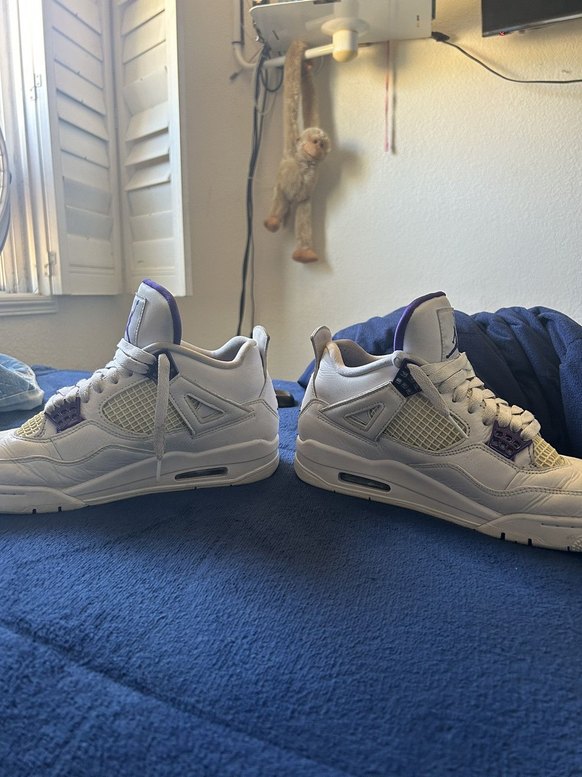 Jordan Brand Jordan 4 Metallic Purple WITH BOX 🍇OFFERS ACCEPTED🍇 Size US 8.5 / EU 41-42 - 3 Thumbnail