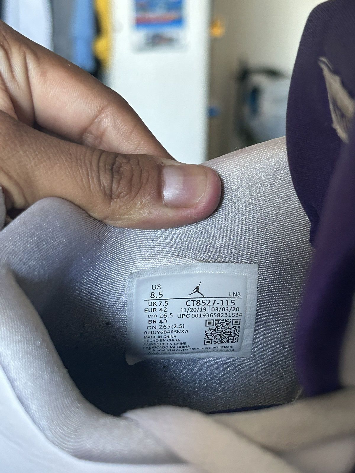 Jordan Brand Jordan 4 Metallic Purple WITH BOX 🍇OFFERS ACCEPTED🍇 Size US 8.5 / EU 41-42 - 14 Thumbnail
