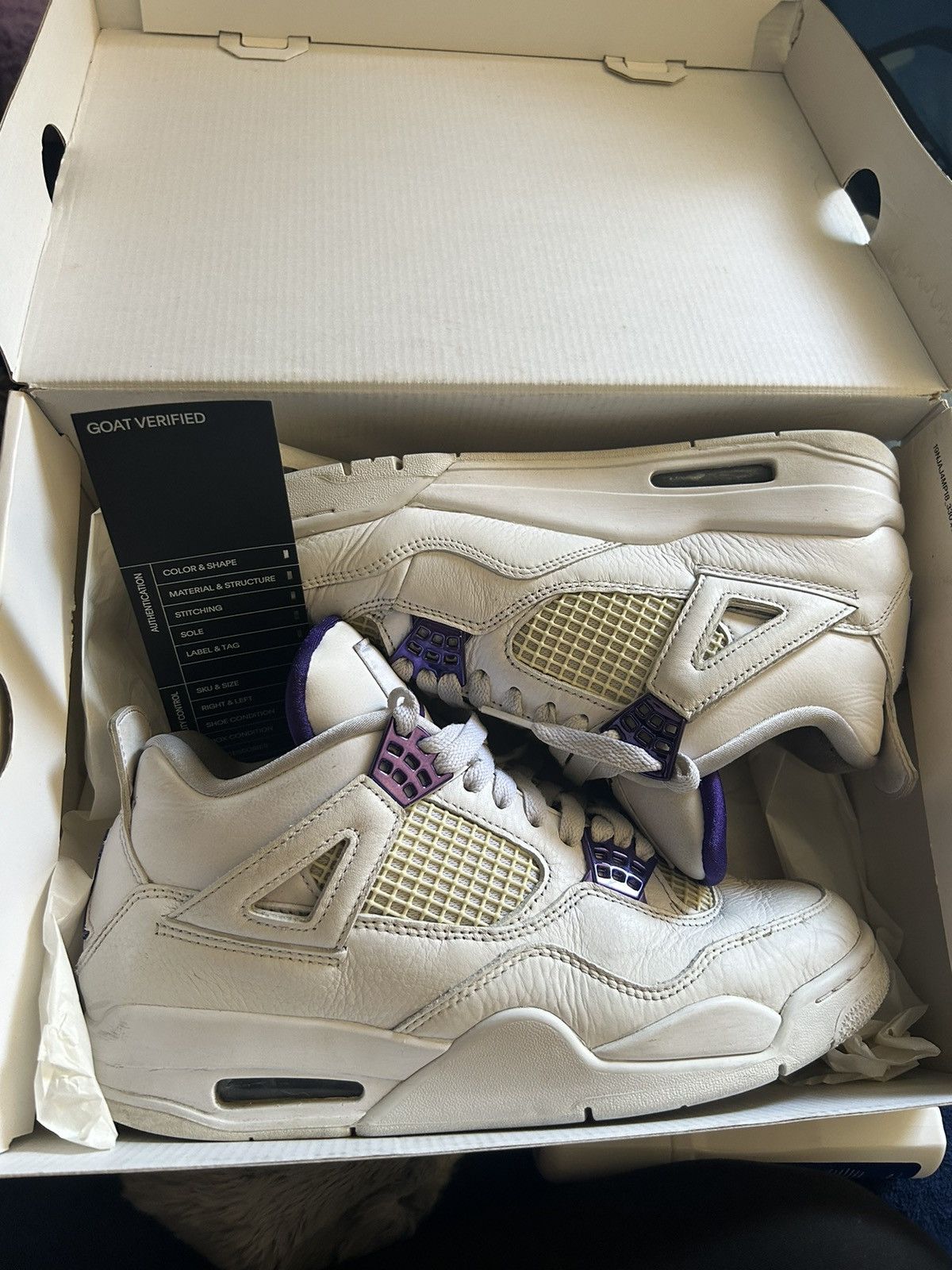Jordan Brand Jordan 4 Metallic Purple WITH BOX 🍇OFFERS ACCEPTED🍇 Size US 8.5 / EU 41-42 - 9 Thumbnail