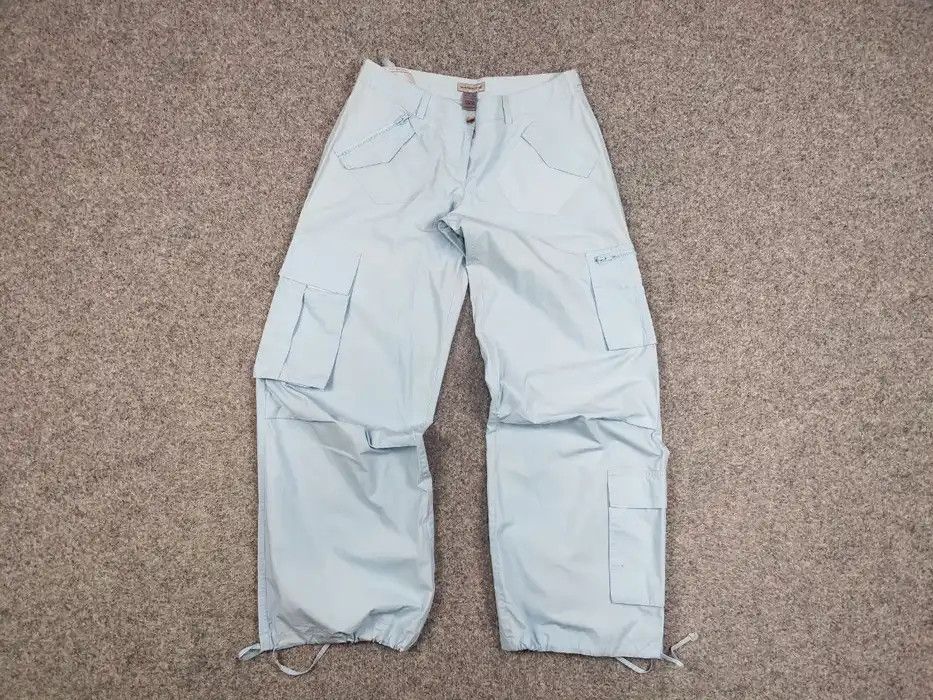 Vintage Vintage 90's Bondage Japan Parachute Blue Cargo Pants Size 34" / US 12 / IT 48 - 6 Thumbnail