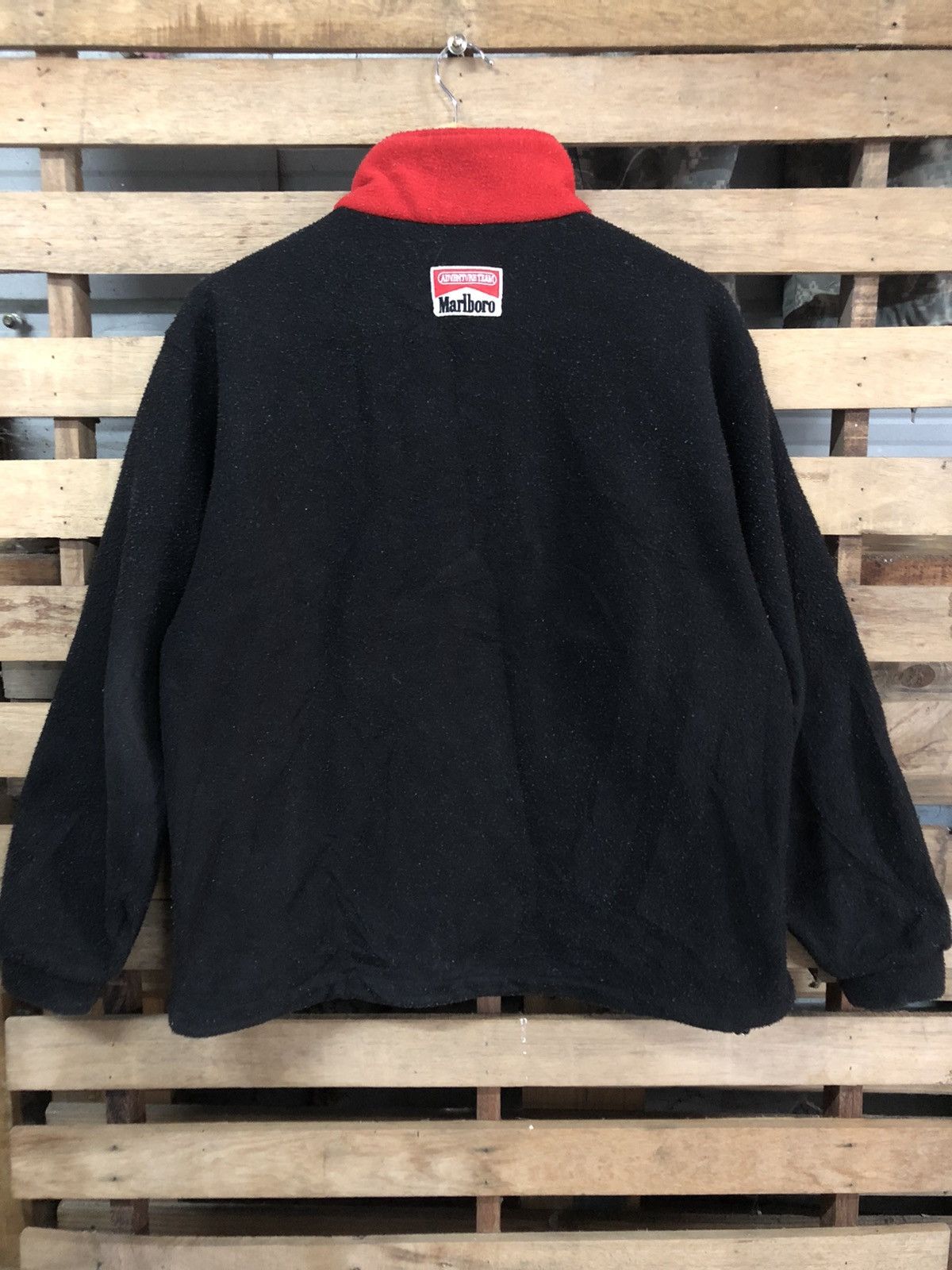 Marlboro Vintage Marlboro Patch Logo Fleece Half Zipper Jacket Size US M / EU 48-50 / 2 - 2 Thumbnail