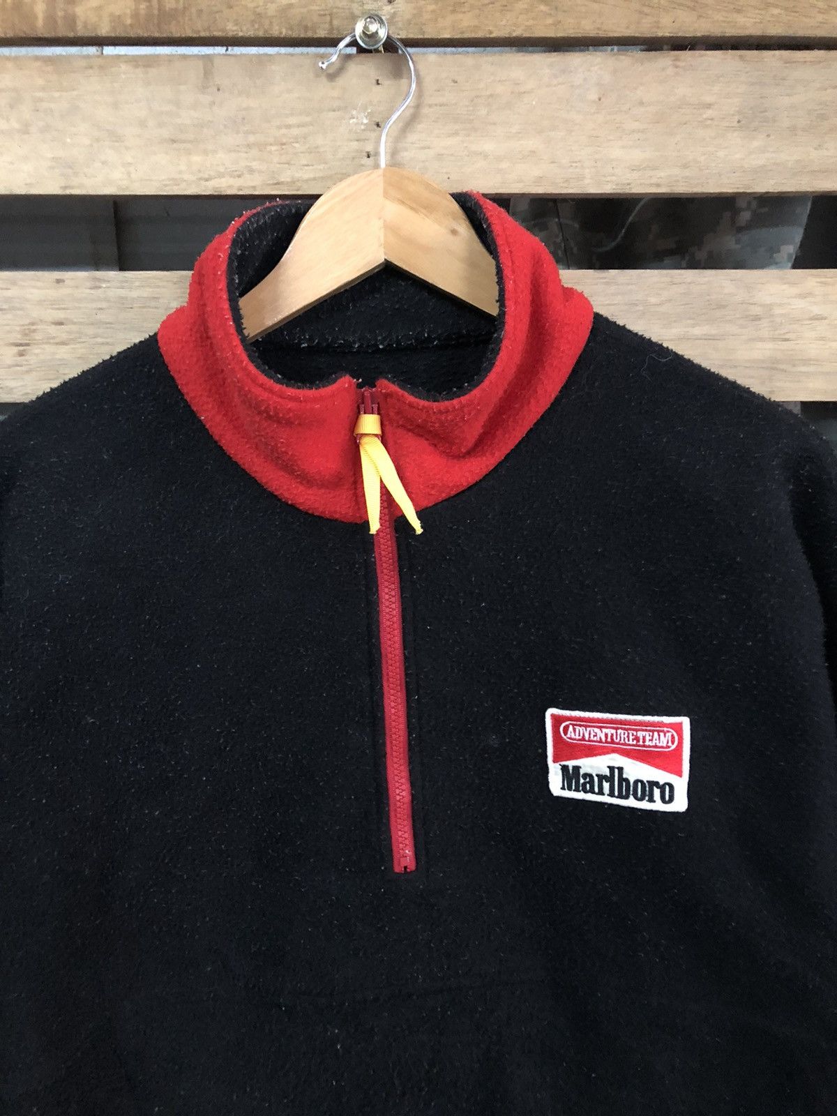 Marlboro Vintage Marlboro Patch Logo Fleece Half Zipper Jacket Size US M / EU 48-50 / 2 - 5 Thumbnail