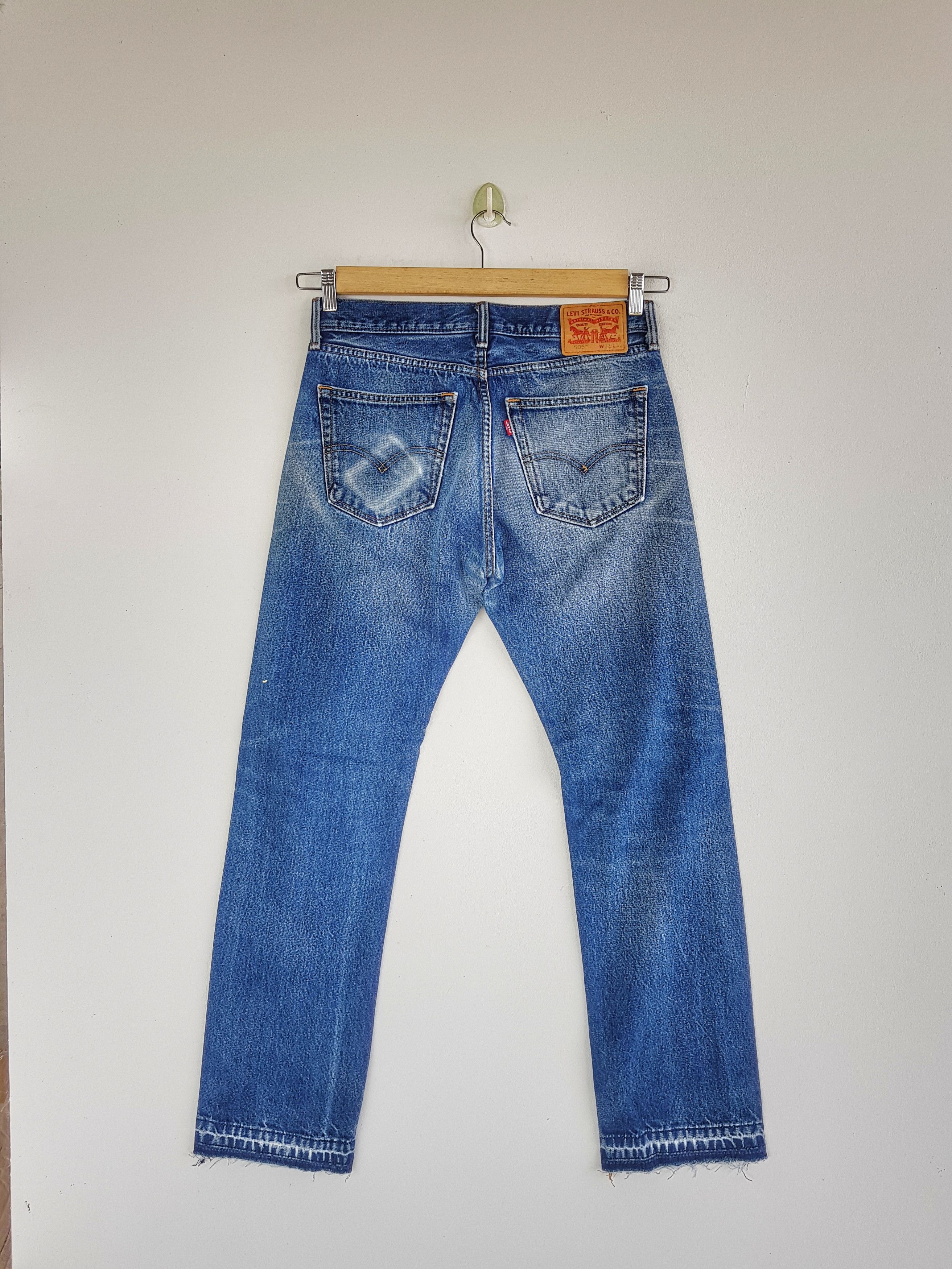 Levi's Vintage Y2K Levis Released Hem Jeans Levis 505 Faded Denim Size US 30 / EU 46 - 2 Thumbnail