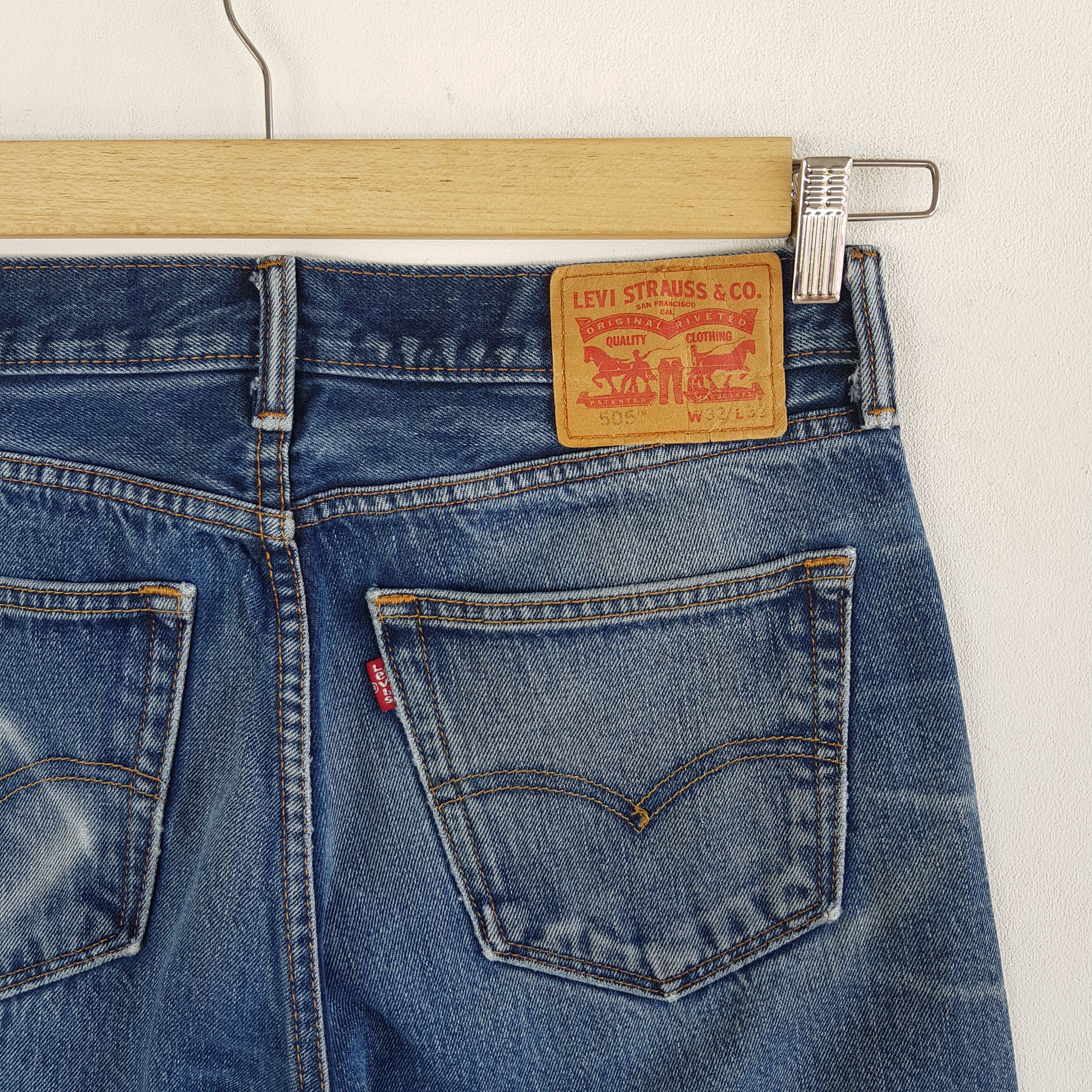 Levi's Vintage Y2K Levis Released Hem Jeans Levis 505 Faded Denim Size US 30 / EU 46 - 7 Thumbnail