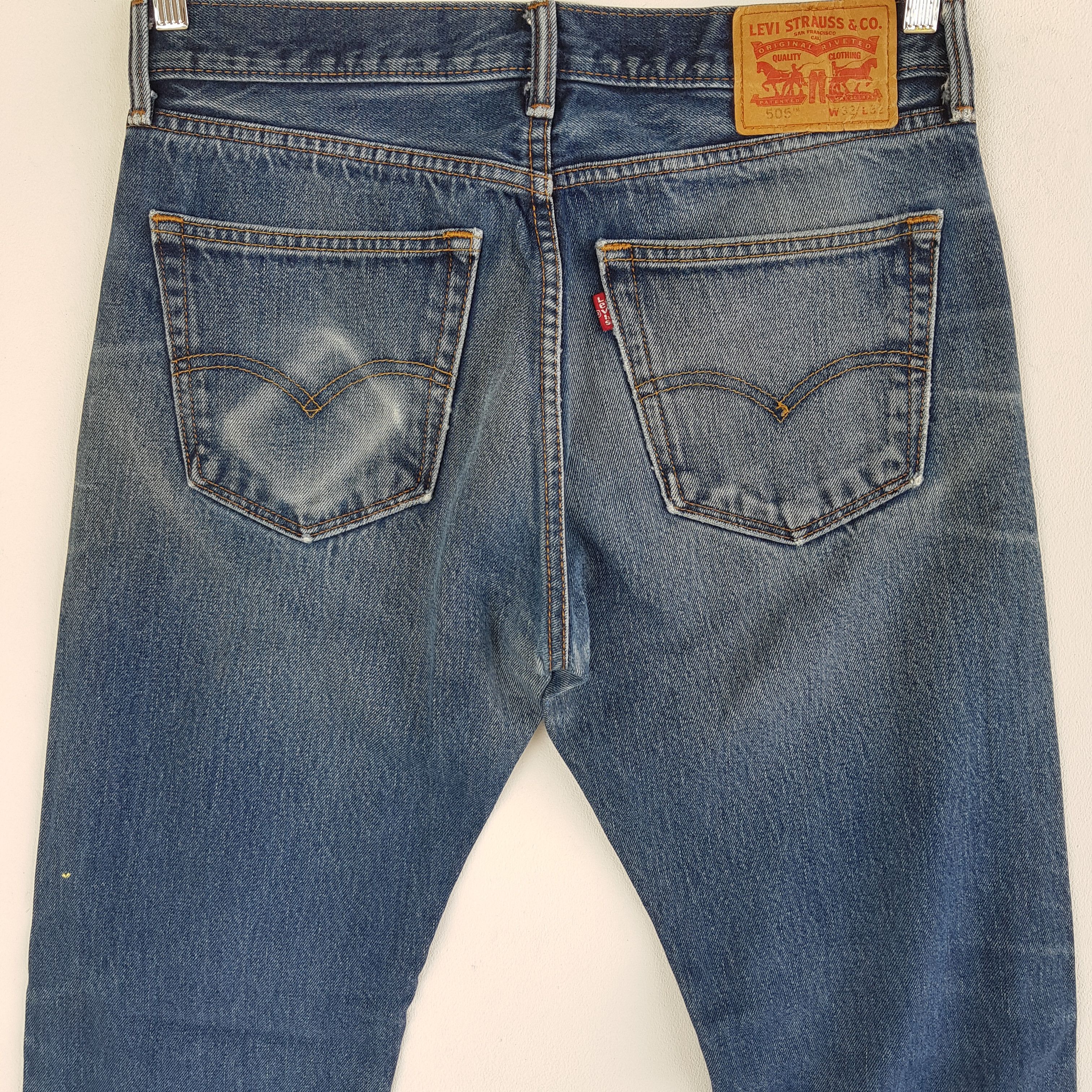 Levi's Vintage Y2K Levis Released Hem Jeans Levis 505 Faded Denim Size US 30 / EU 46 - 6 Thumbnail