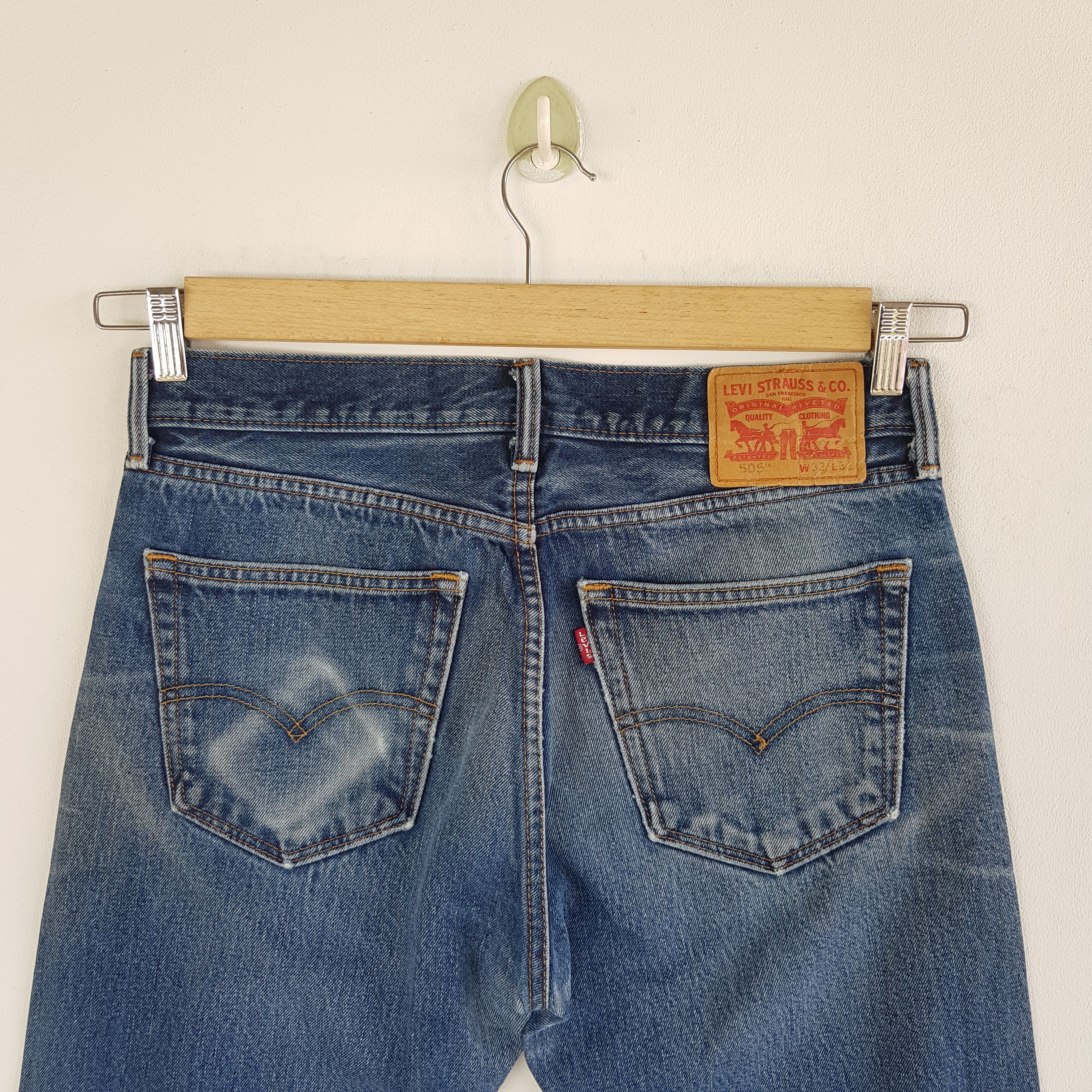 Levi's Vintage Y2K Levis Released Hem Jeans Levis 505 Faded Denim Size US 30 / EU 46 - 4 Thumbnail